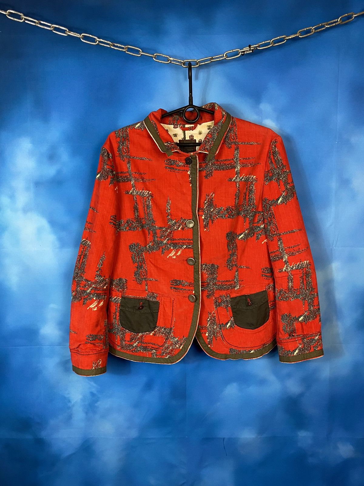 Marithe + Francois Girbaud × Vintage Marithe Francois Girbaud rare exclusive velour blazer y2k Size XL / US 12-14 / IT 48-50 - 9 Thumbnail