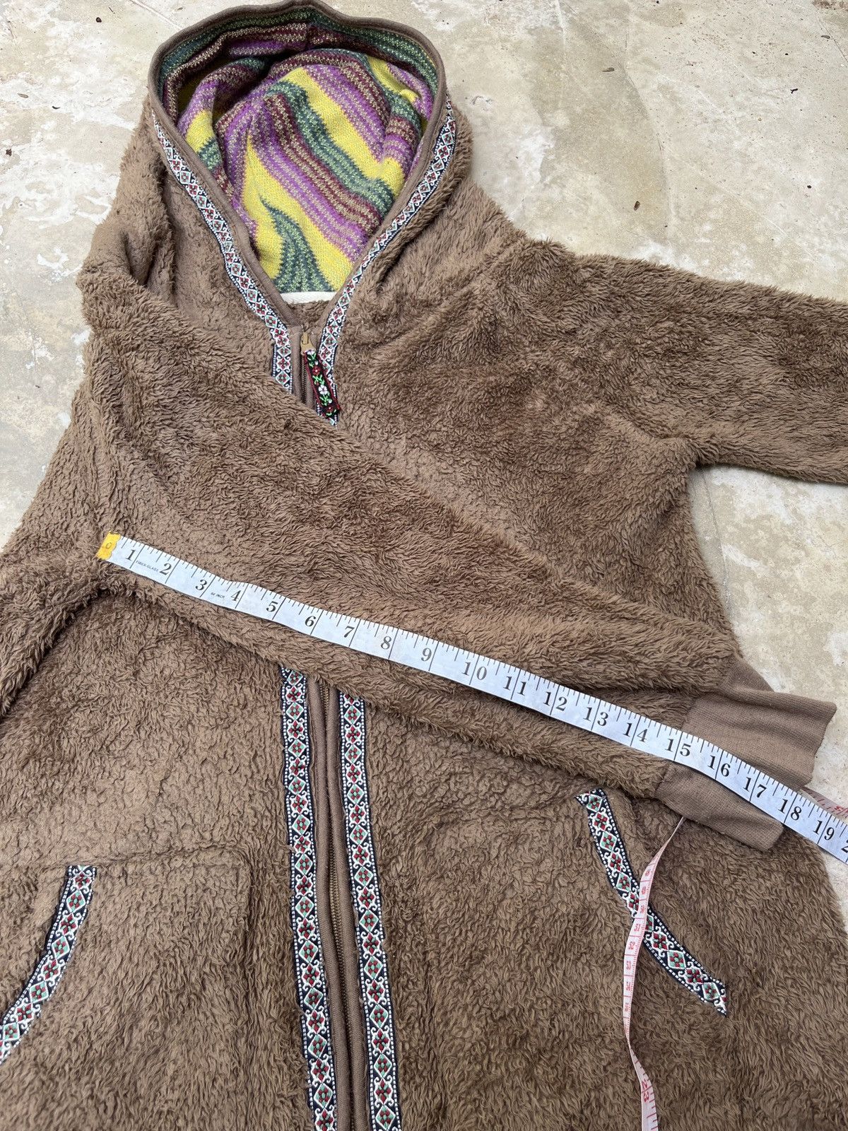 If Six Was Nine 💥Navajo Tribal Motives Chimaiyo Faux Fur Hoodie Size US L / EU 52-54 / 3 - 15 Thumbnail