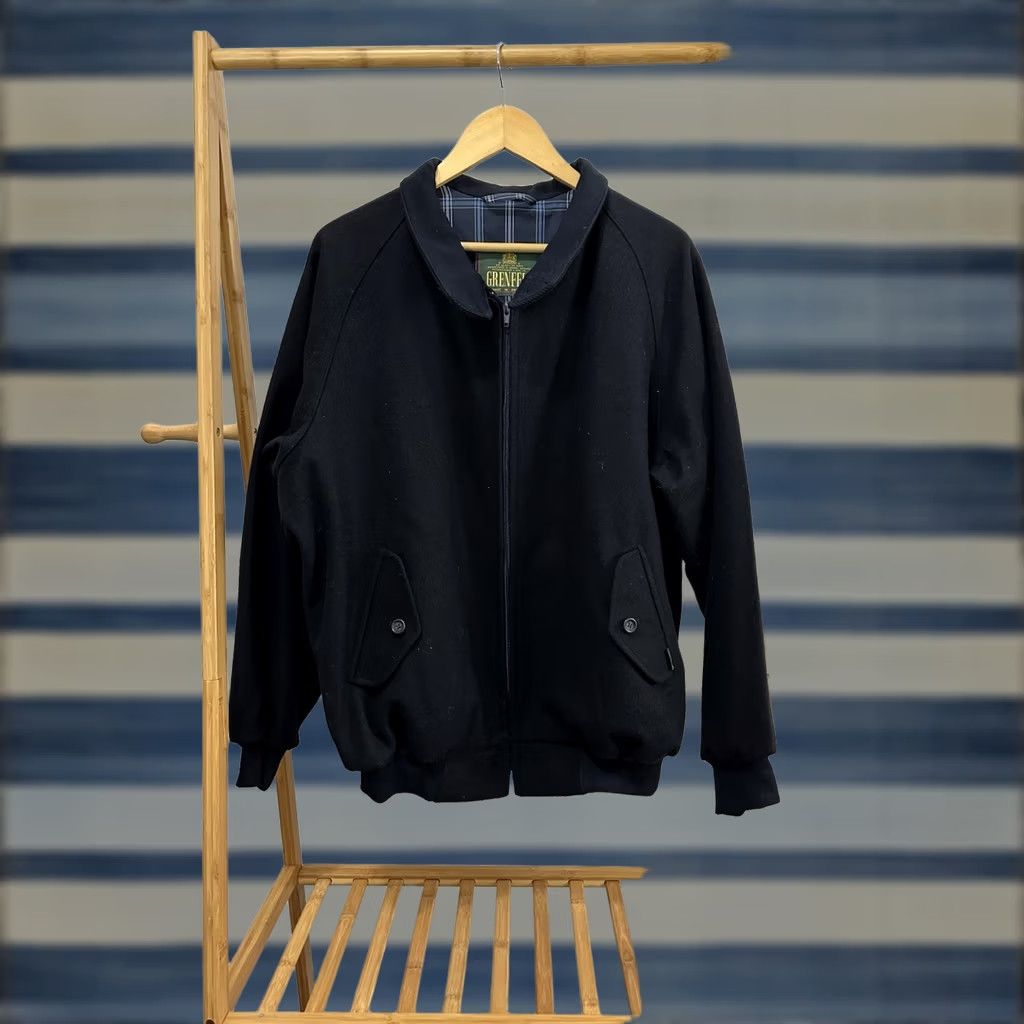 Grenfell Grenfell Jacket Full Zip Bomber Plaid Lined Wool Navy Blue Size 44 Mens Size US S / EU 44-46 / 1 - 1 Thumbnail