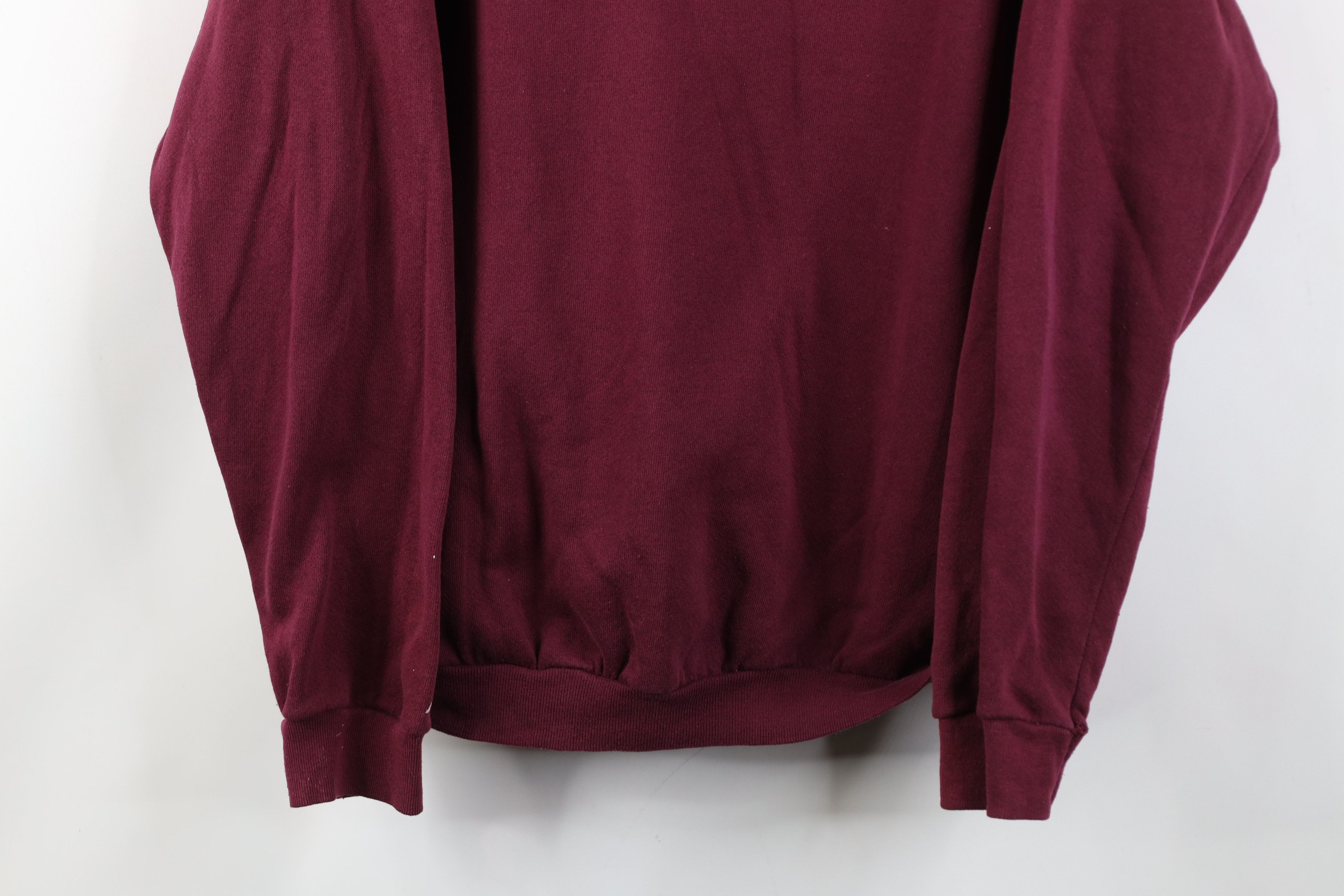 Vintage Vintage 90s Streetwear Crewneck Sweatshirt Burgundy USA Size US XL / EU 56 / 4 - 3 Thumbnail