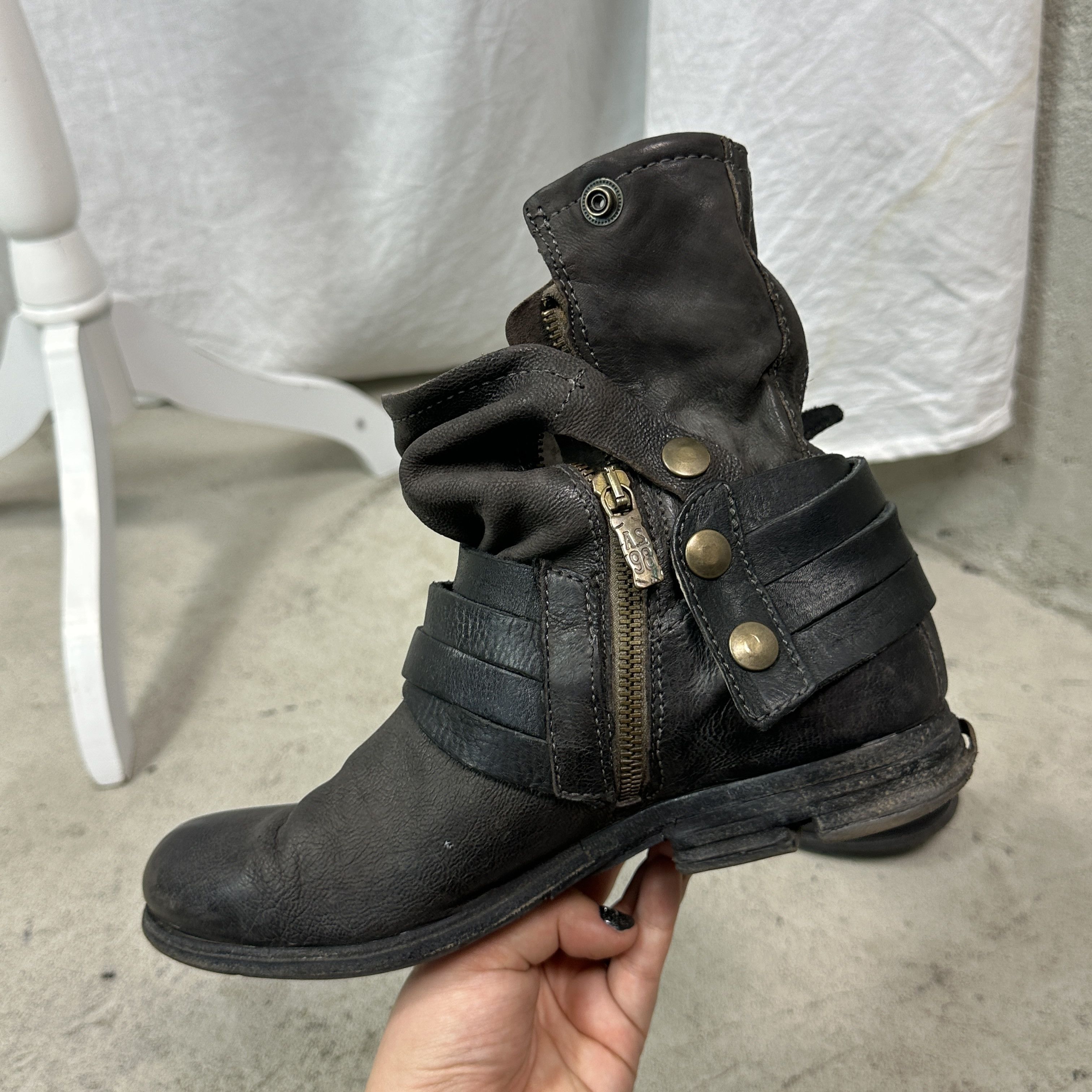 A.S.98 Vintage Leather Airstep Pirate Strapped A.S.98 Boots Y2K Size US 9 / IT 39 - 9 Thumbnail