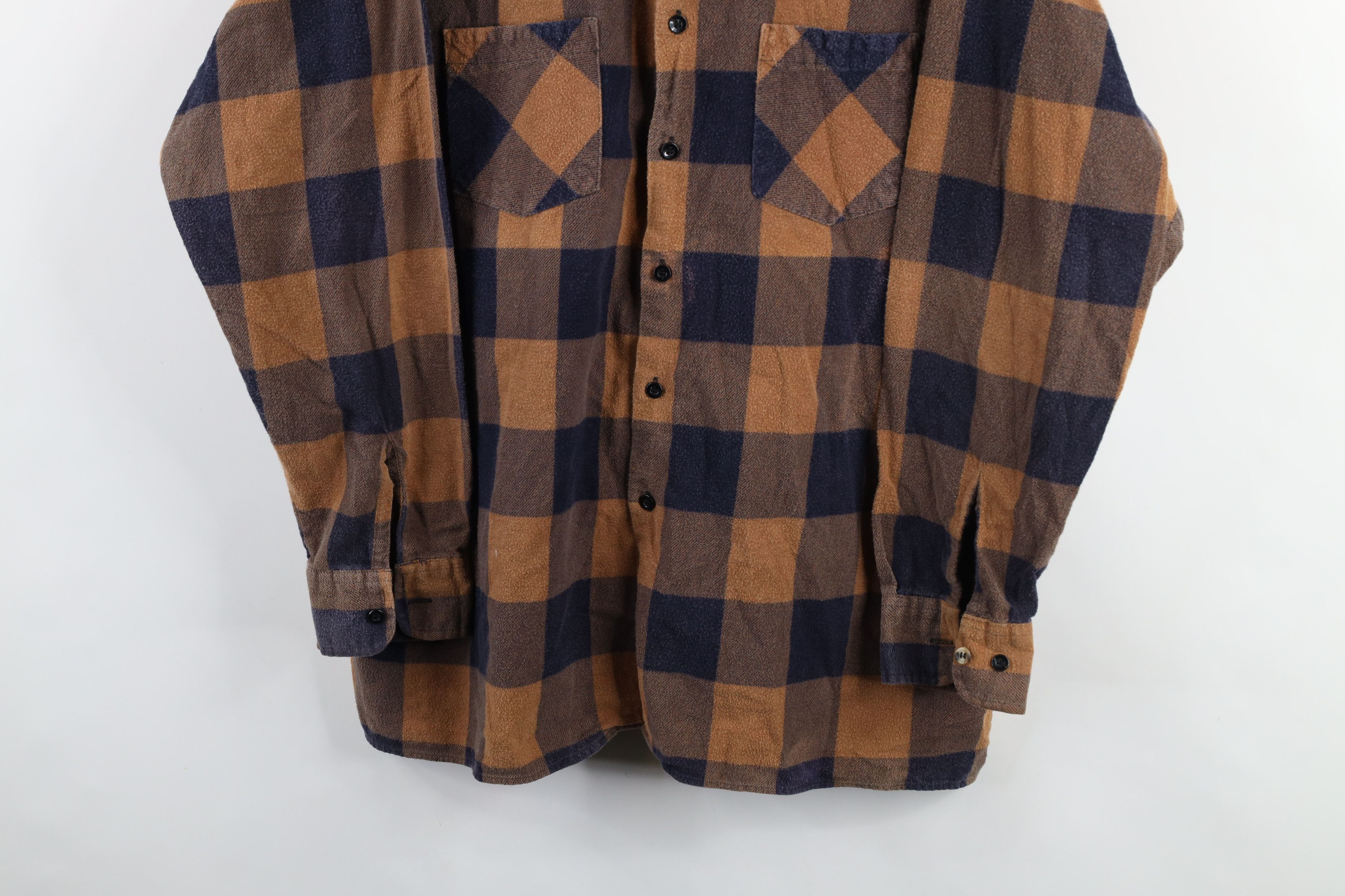 Vintage Vintage 90s Streetwear Flannel Collared Button Shirt Plaid Size US L / EU 52-54 / 3 - 3 Thumbnail