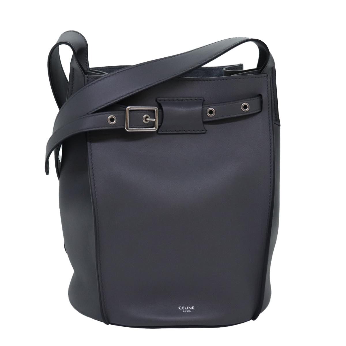 Celine CELINE Big Bag Shoulder Bag Leather Gray Size ONE SIZE - 1 Thumbnail