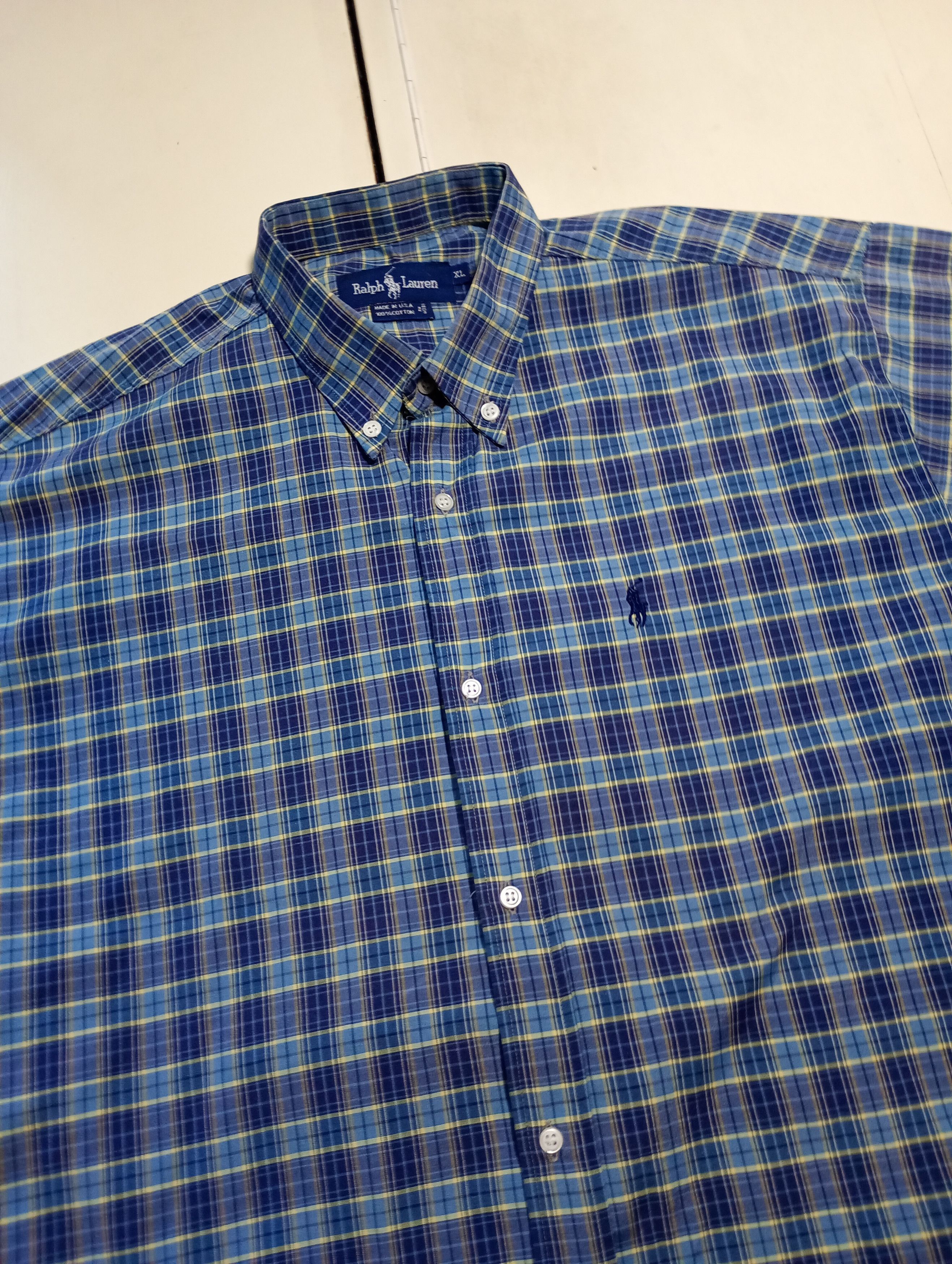 Ralph Lauren Ralph Lauren Checkered Shirt Vintage Made in USA Size US XL / EU 56 / 4 - 9 Thumbnail