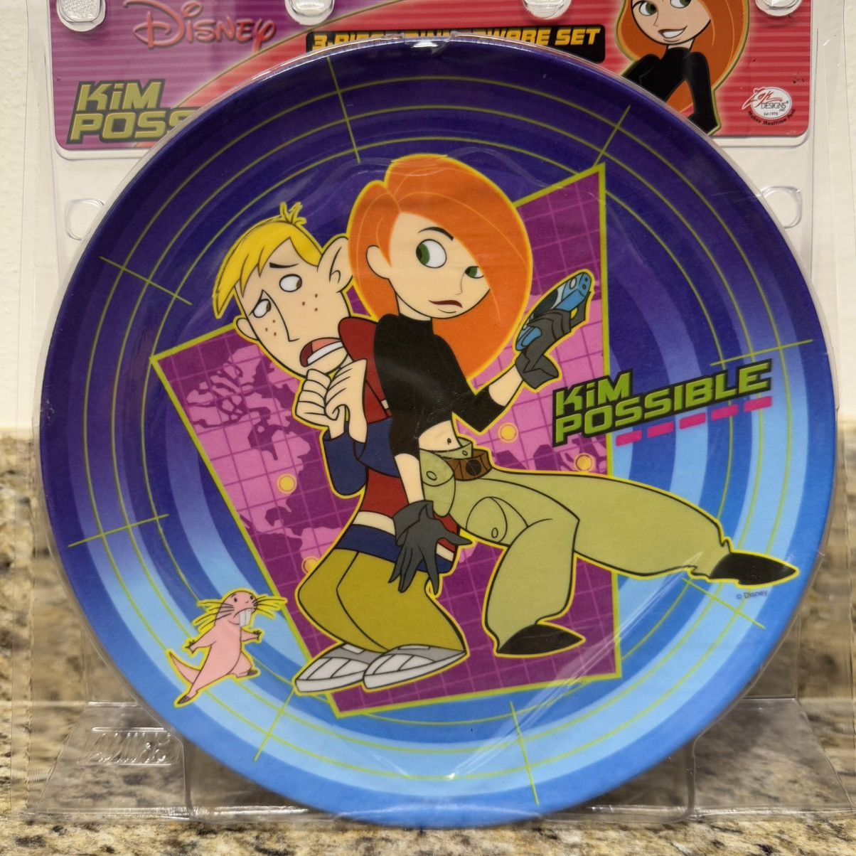 Disney × Vintage Disney Kim Possible 3-Piece Dinnerware Set Plate Bowl Cup Size ONE SIZE - 3 Thumbnail