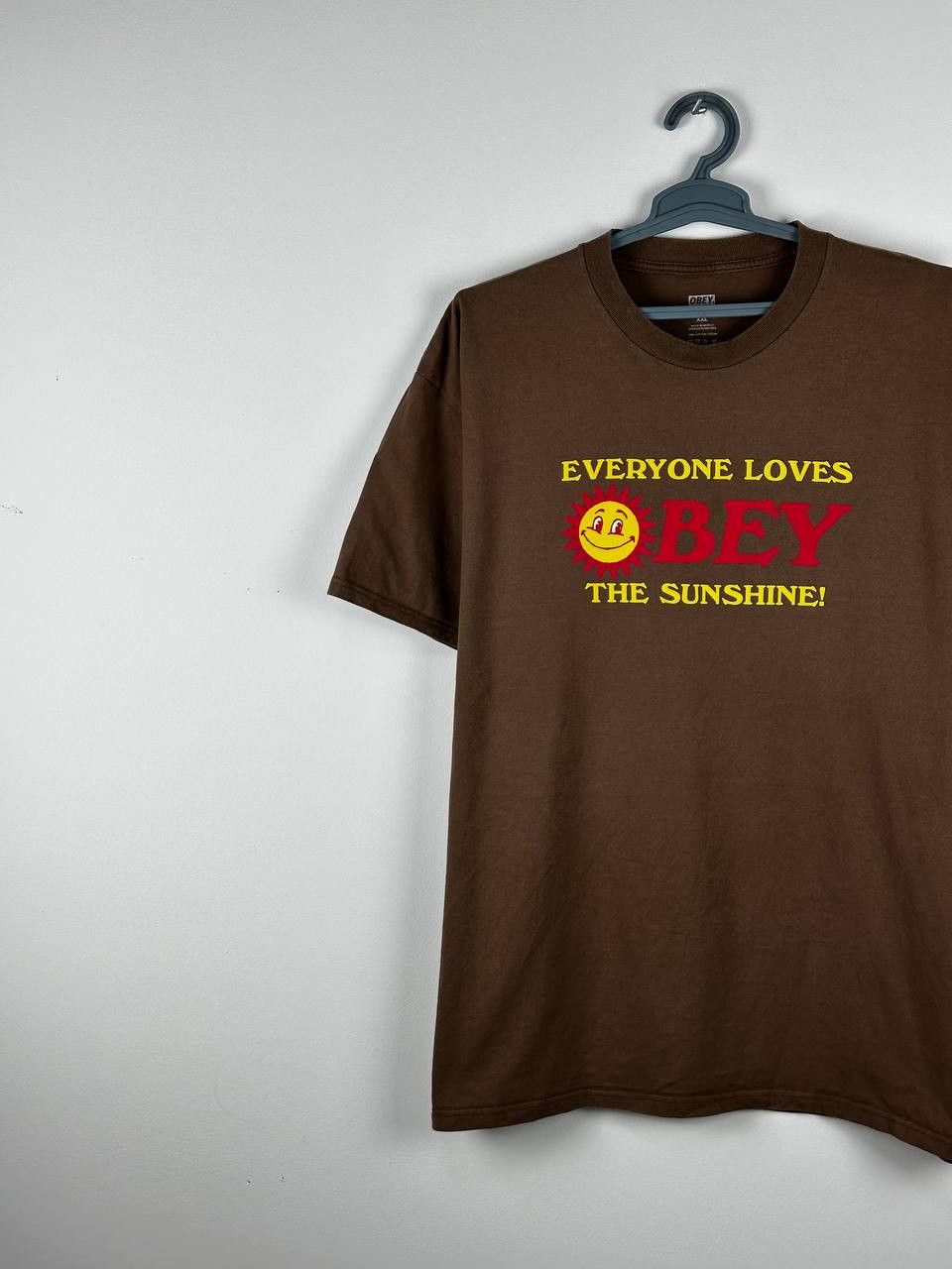 Obey Obey Sunshine Brown T-Shirt Size XXL Size US XXL / EU 58 / 5 - 4 Thumbnail