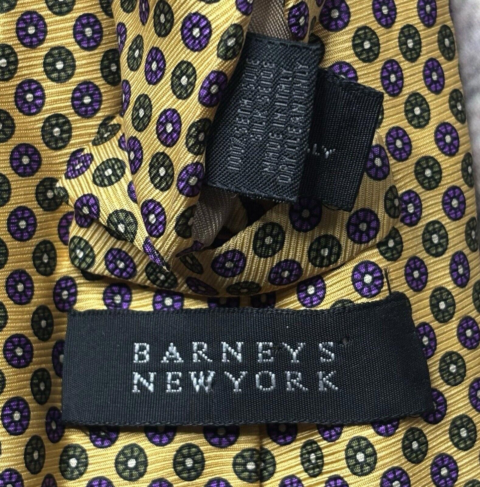 Barneys New York Barneys New York Mens Silk Neck Tie Geometric Circles Italy Size ONE SIZE - 2 Thumbnail