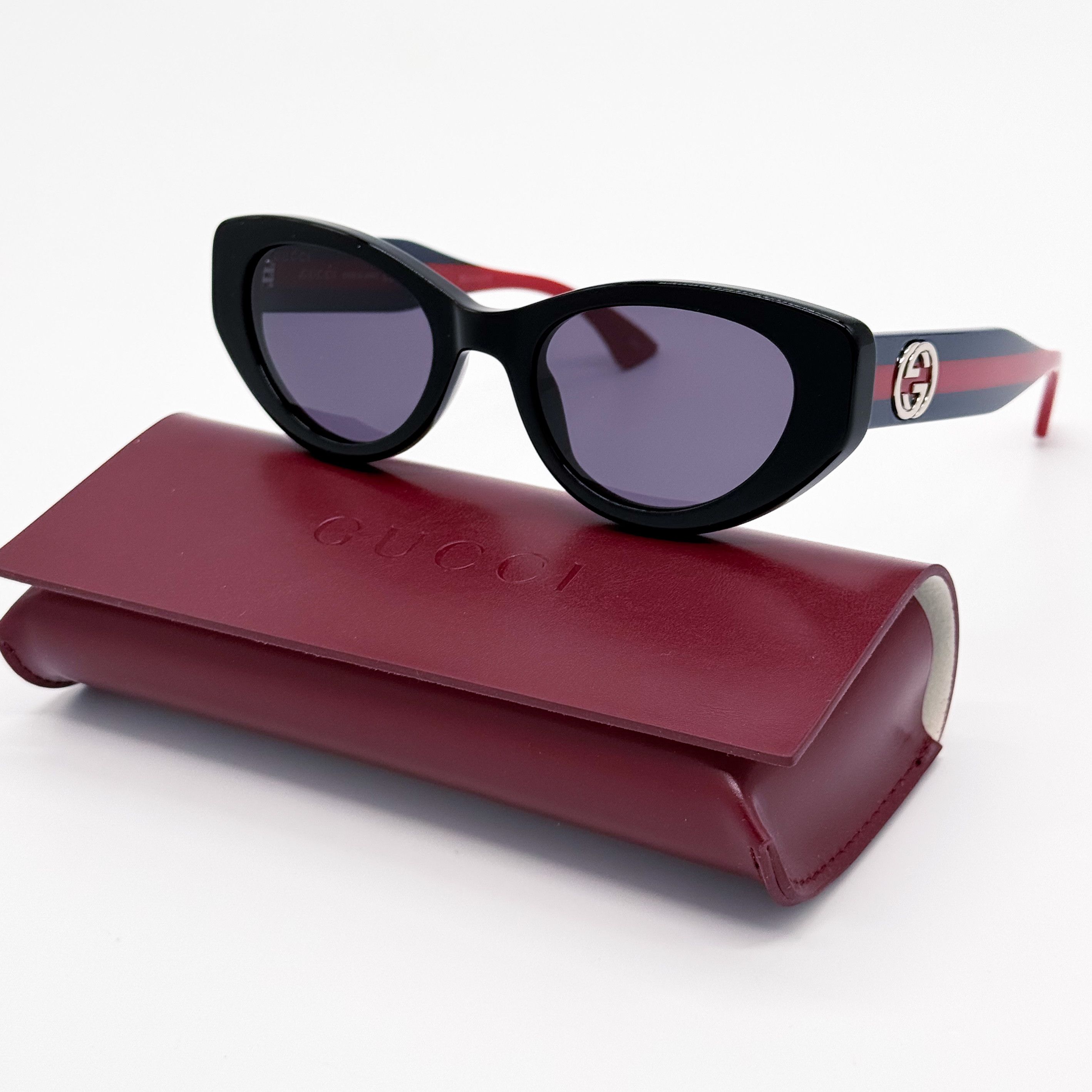 Gucci NEW GUCCI GG1862S 004 CAT EYE BLACK/BLUE WOMEN SUNGLASSES Size ONE SIZE - 1 Thumbnail