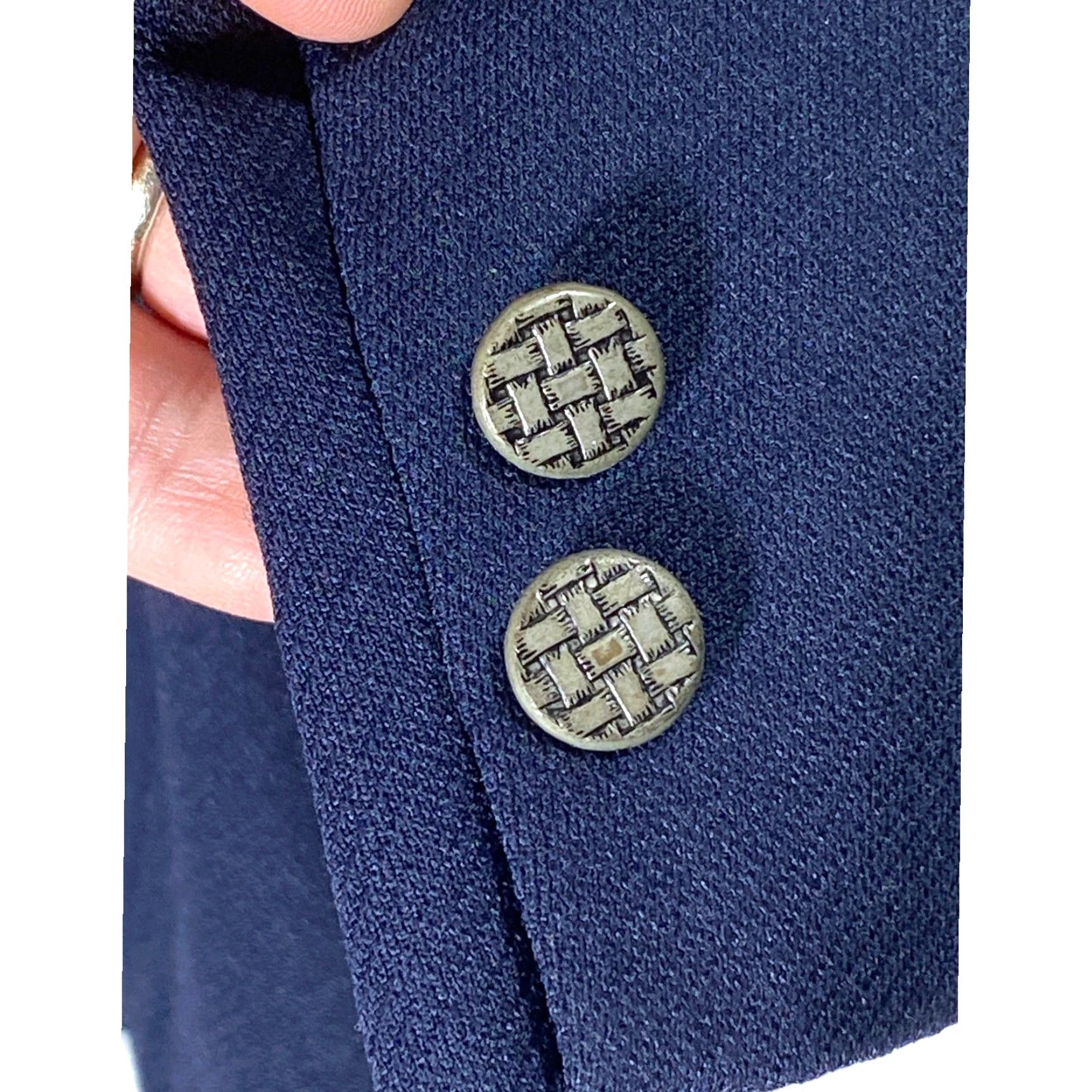 Vintage VINTAGE Montgomery Ward Blazer Mens 42L Two-Button Single-Breasted Long Blue 70s Disco Old Money Luxe Vintage Mens Blazer Size 42R - 5 Thumbnail