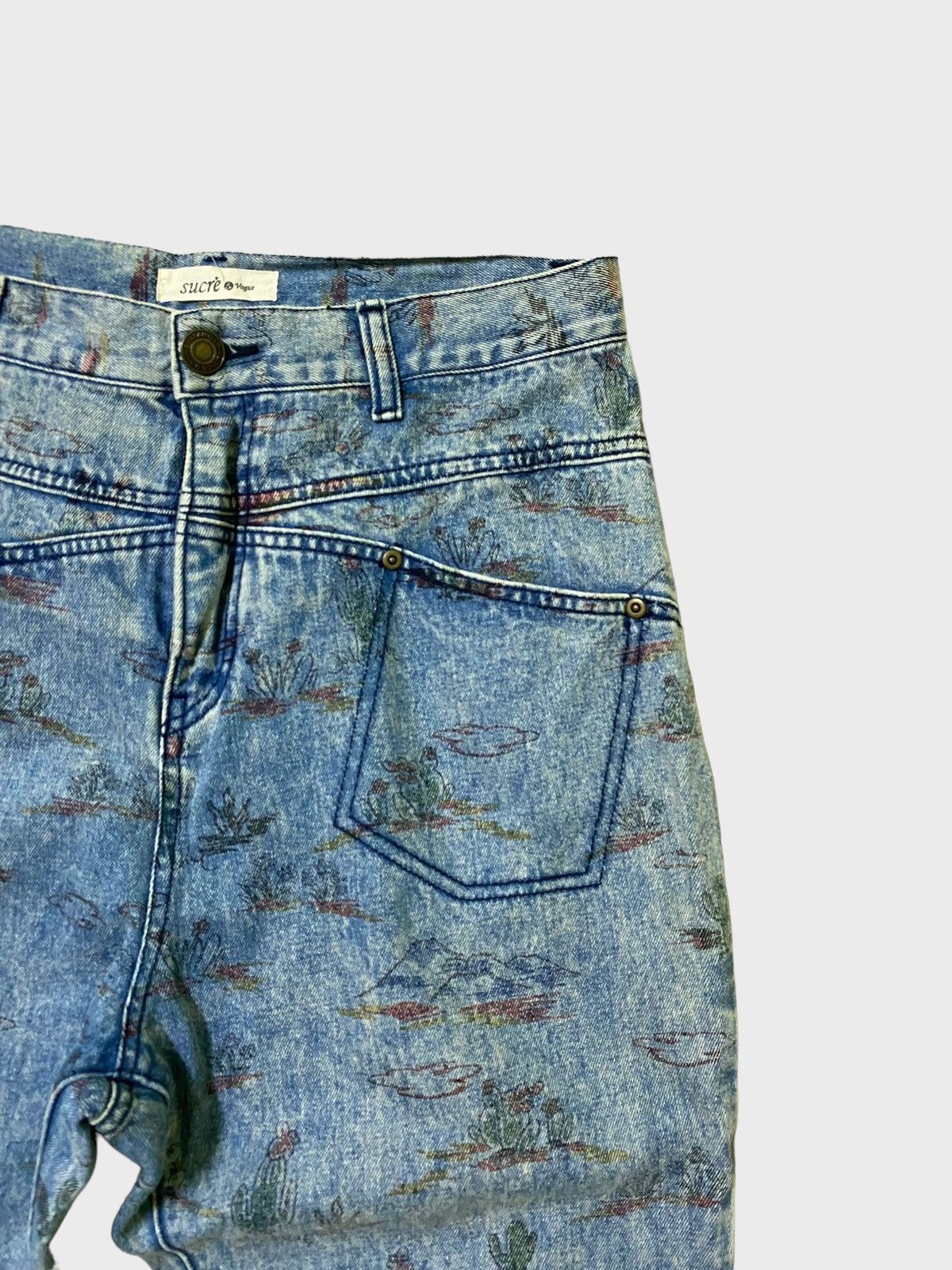 Issey Miyake Issey Miyake Style Cactus Designs Denim Jeans Size US 30 / EU 46 - 5 Thumbnail