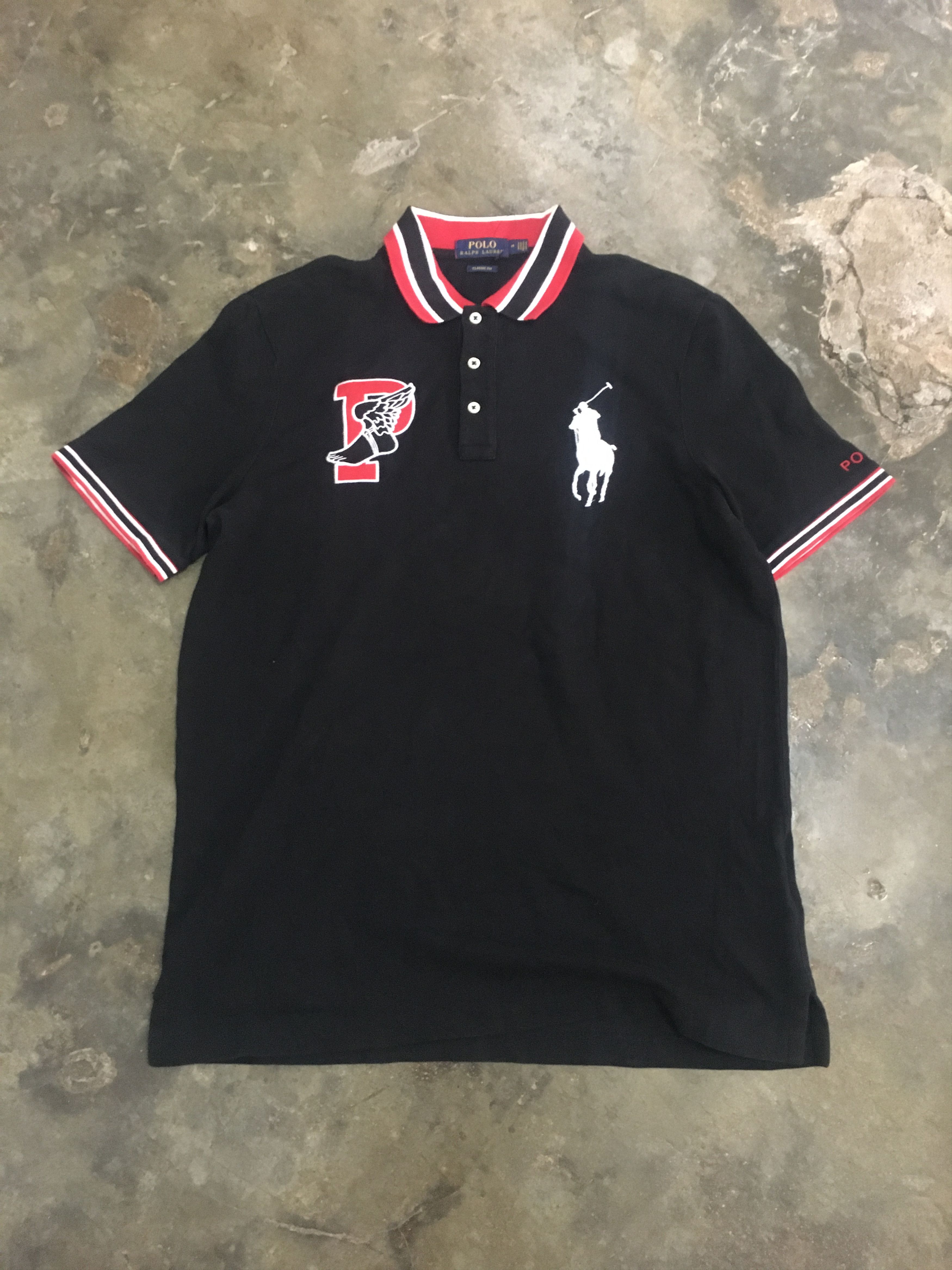 Polo Ralph Lauren ラグビーシャツ　Lo life Mサイズ 90s Polo by Ralph Lauren Multiborder Rugby Shirts LO LIFE