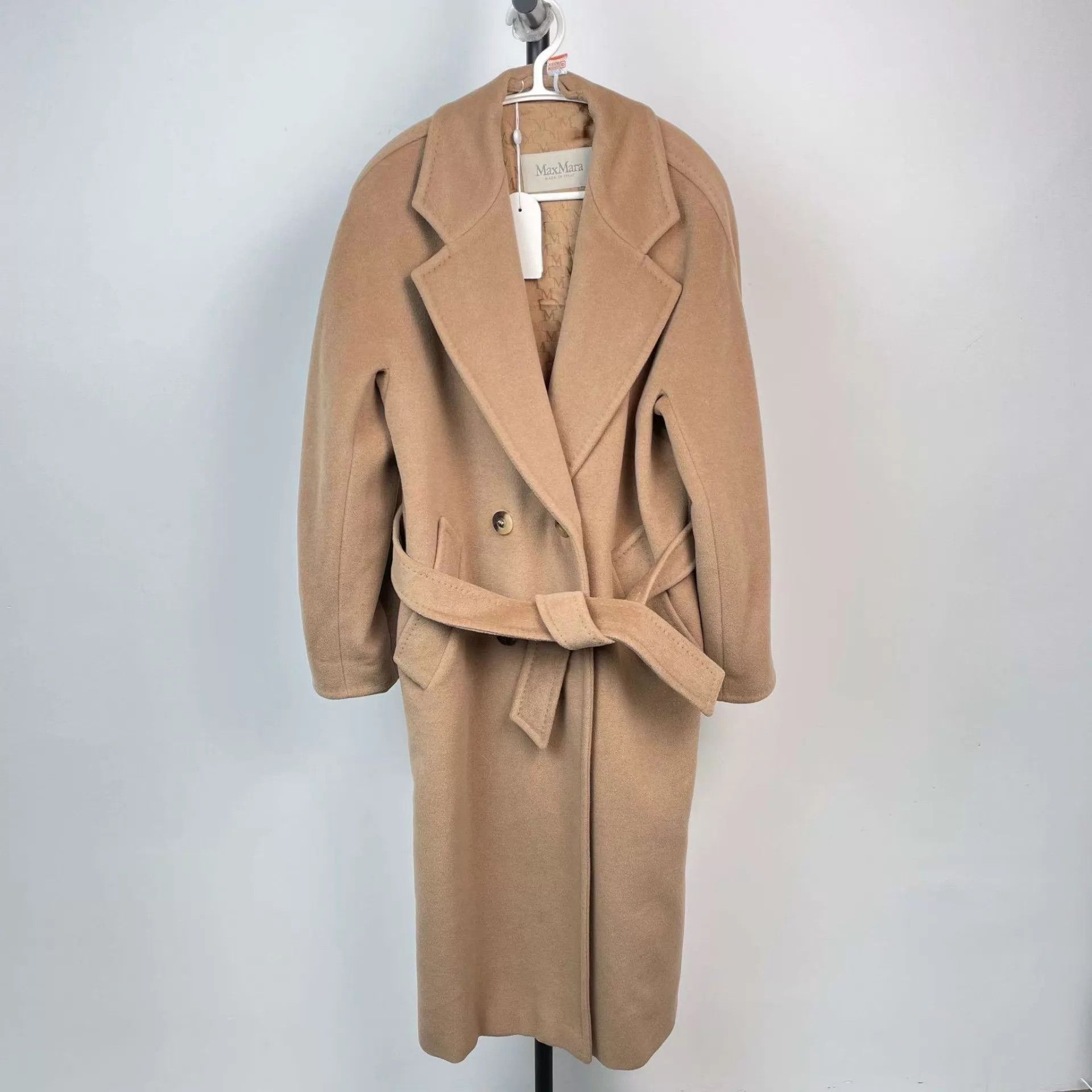 Max Mara MaxMara 101801 Wool Overcoat Oatmeal 32 New with Tags Size XS / US 0-2 / IT 36-38 - 1 Thumbnail