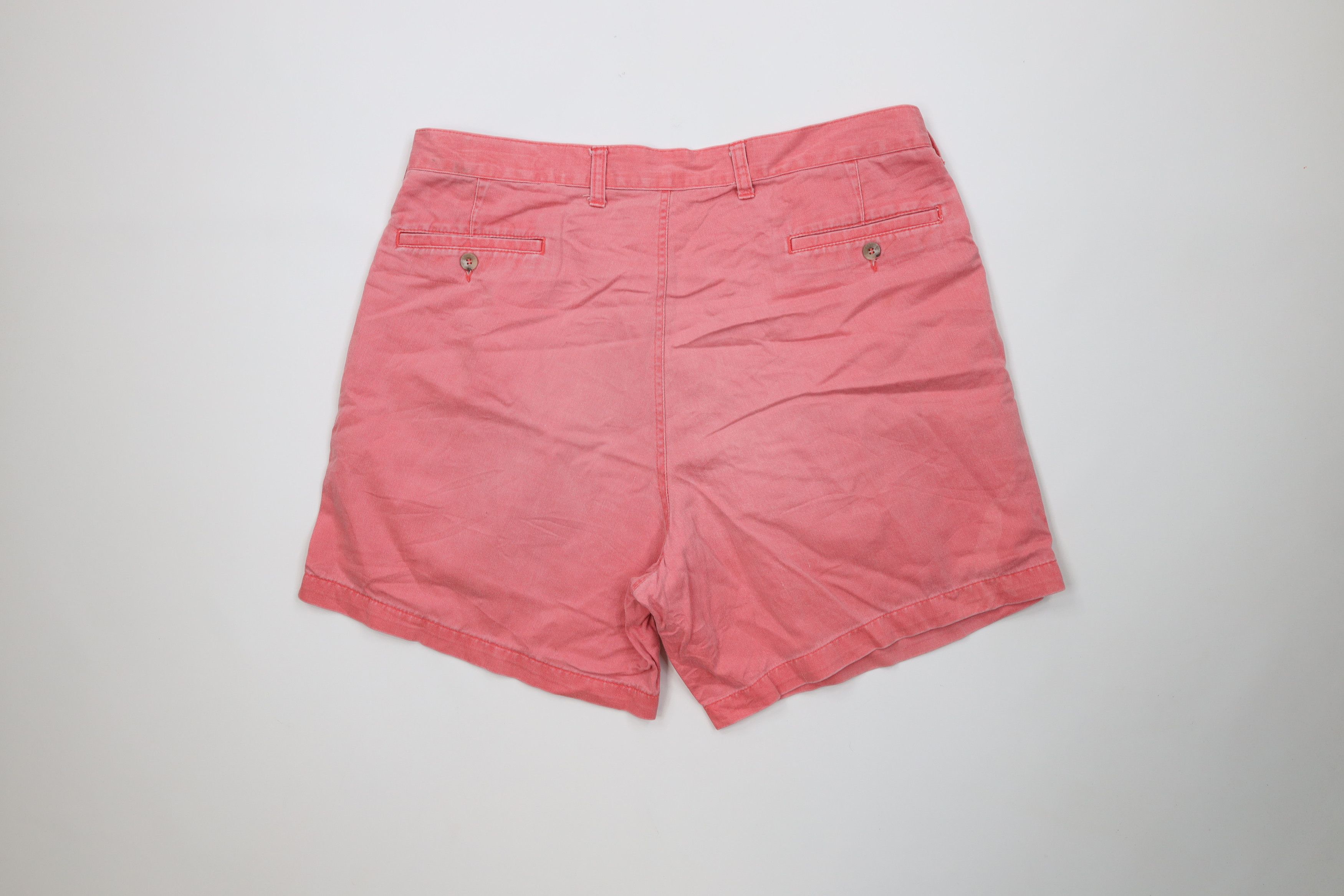 Eddie Bauer Vintage 90s Eddie Bauer Pleated Above Knee Chino Shorts Pink Size US 38 / EU 54 - 9 Thumbnail