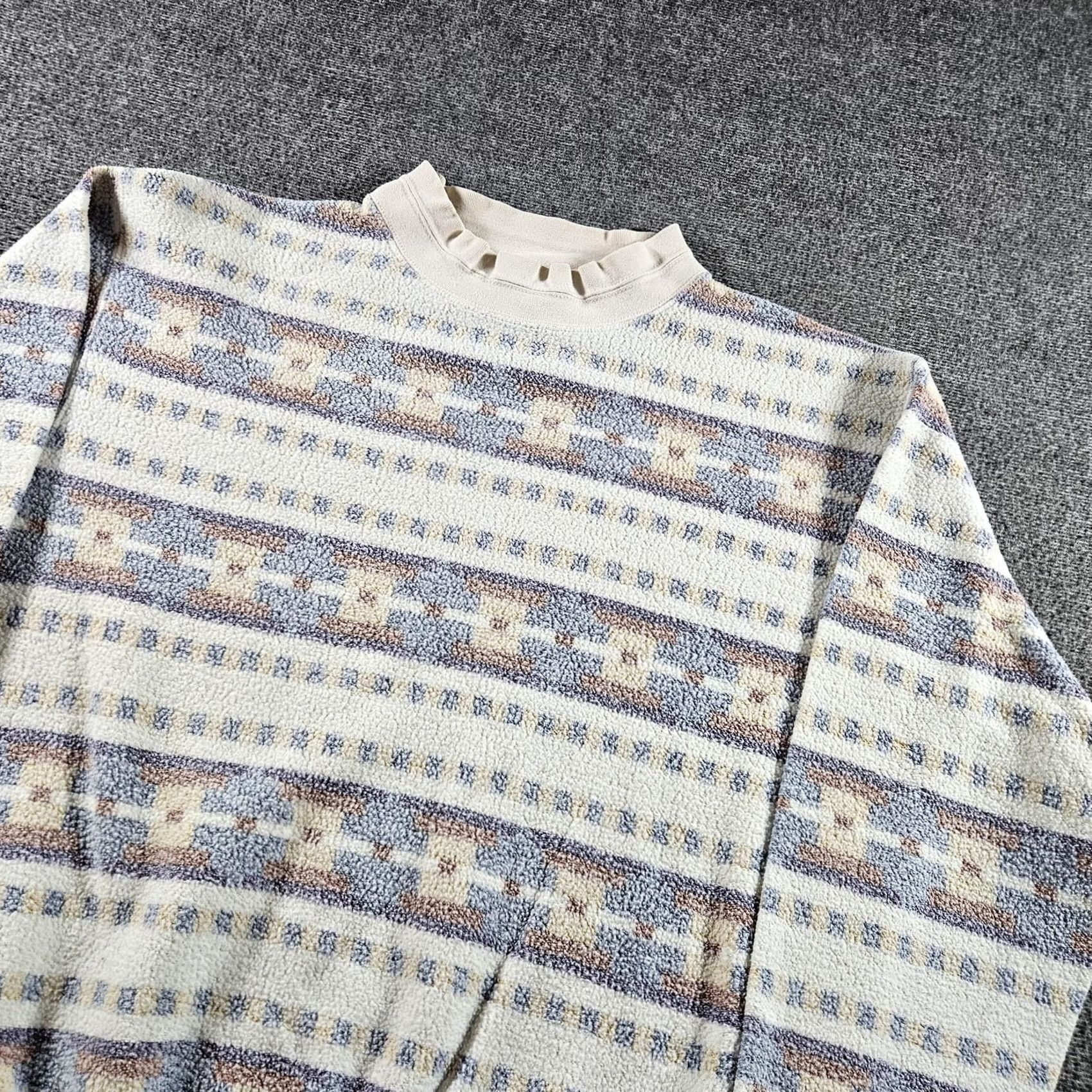 Vintage Woolrich Sweater Mens Medium White Geometric Knit Mock Neck Pullover Winter Size US M / EU 48-50 / 2 - 3 Thumbnail