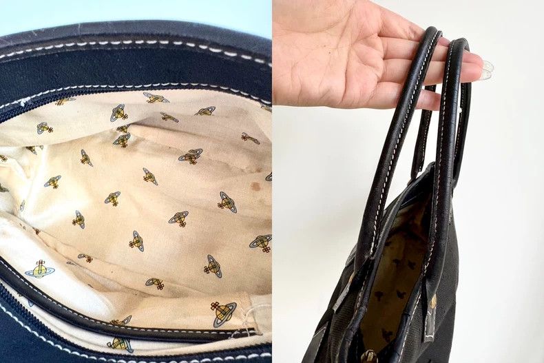 Vivienne Westwood Vivienne Westwood size os Black canvas Saturn Logo handbag Size ONE SIZE - 8 Thumbnail