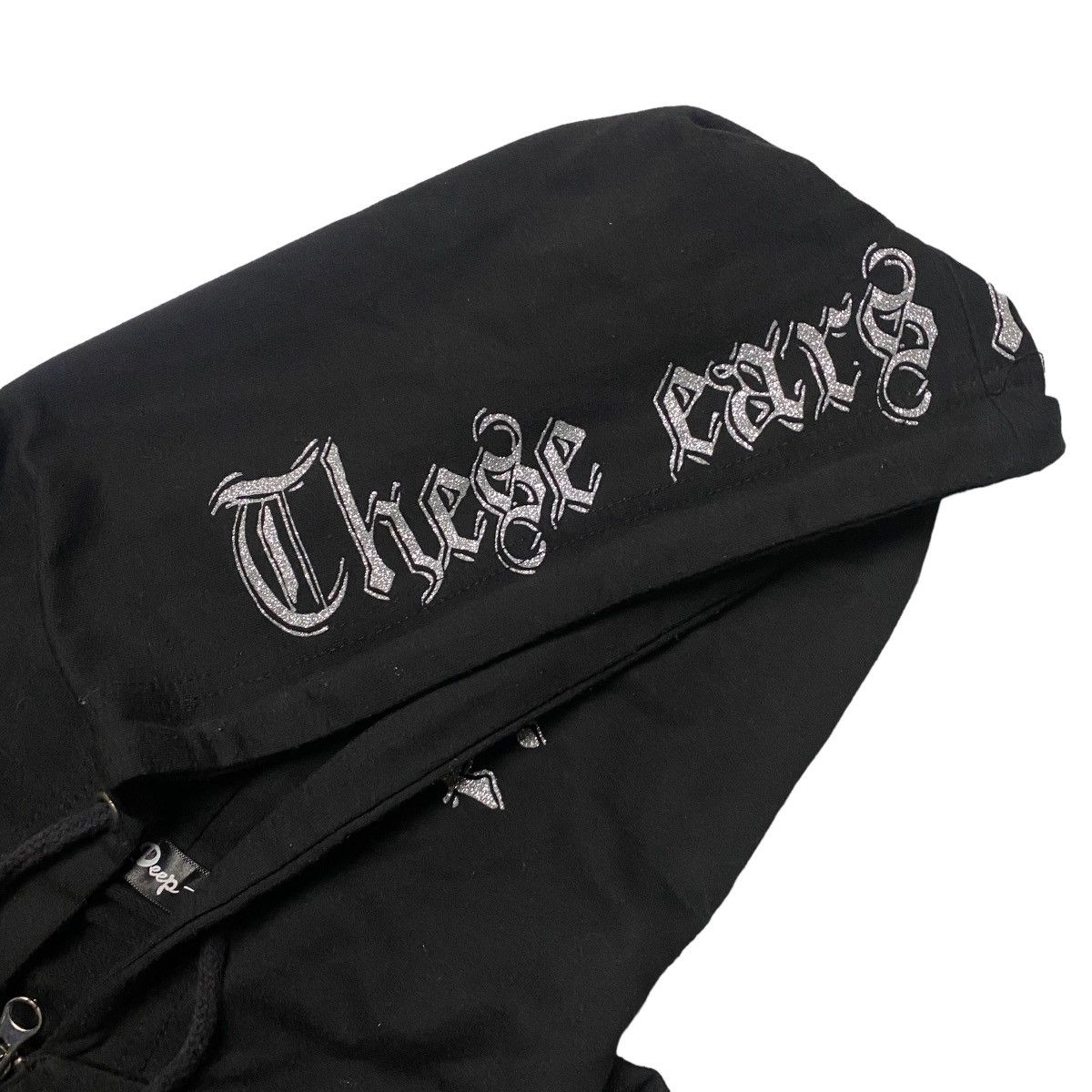 Hysteric Glamour × Japanese Brand × Vintage 2000's Dig Deep Tribal Poem Wings Hoodie Size US XS / EU 42 / 0 - 5 Thumbnail
