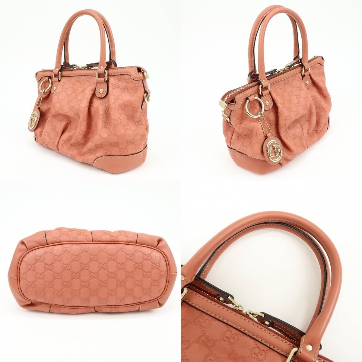 Gucci Gucci Guccissima Interlocking G Shoulder Bag Calfskin Pink Size ONE SIZE - 3 Thumbnail