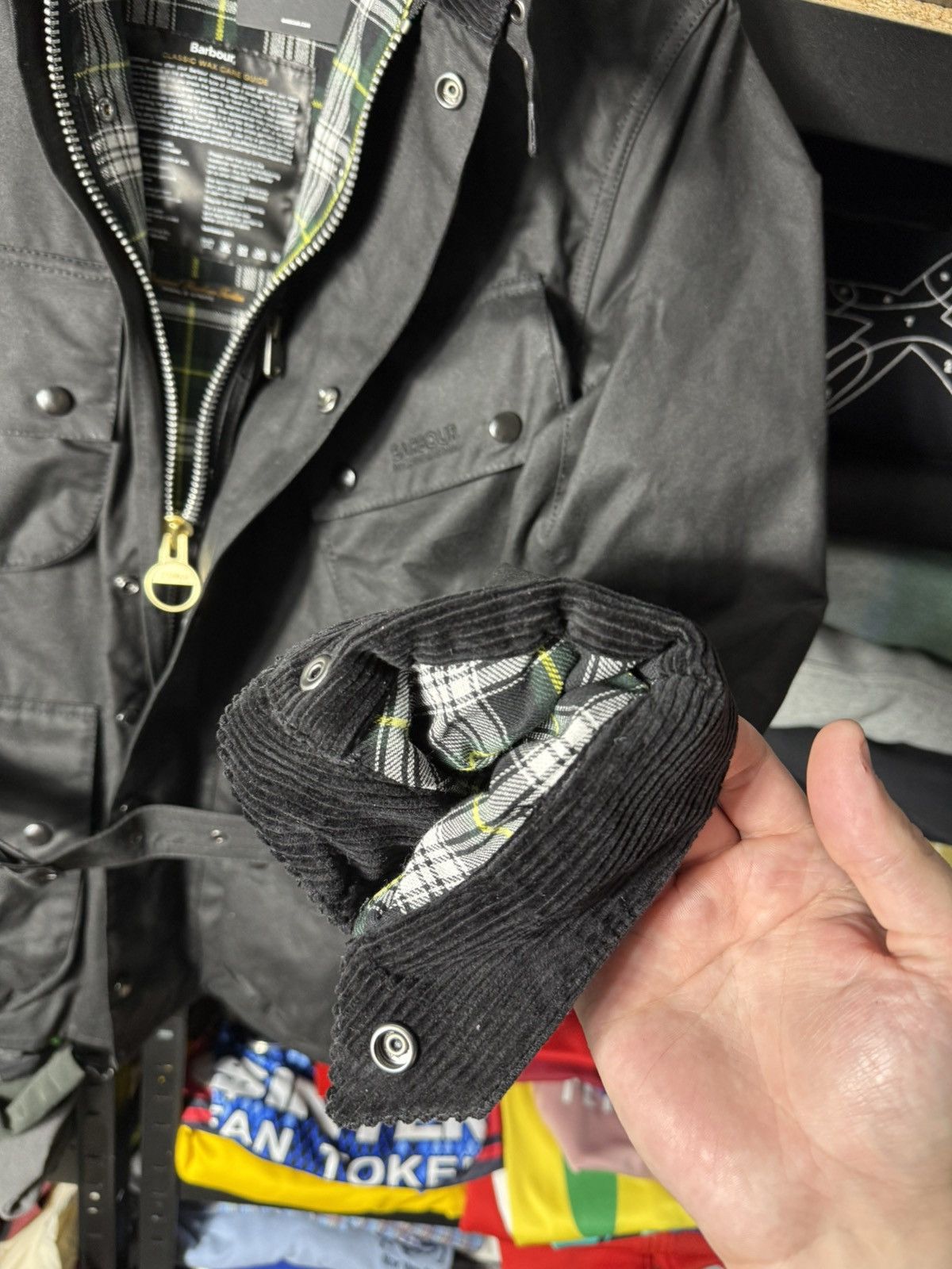Barbour Barbour International A7 Wax Jacket Black Belted Moto Biker Size US S / EU 44-46 / 1 - 21 Thumbnail