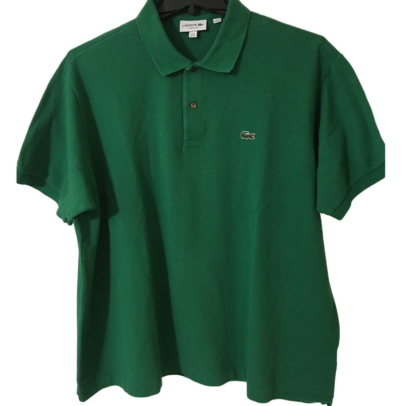 Lacoste Classic Fit 3XL Green 100% Cotton Pique' Polo Shirt