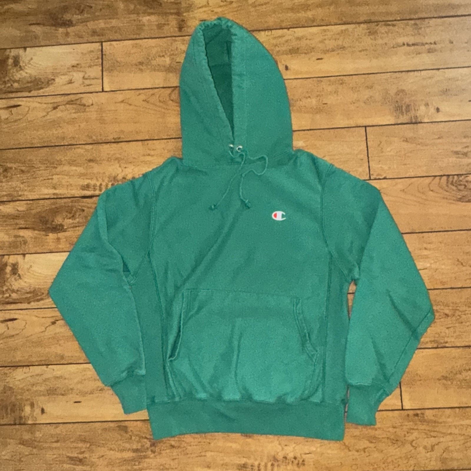 Champion × Vintage Champion Reverse Weave Hoodie Kelly Green Small Size US S / EU 44-46 / 1 - 1 Thumbnail