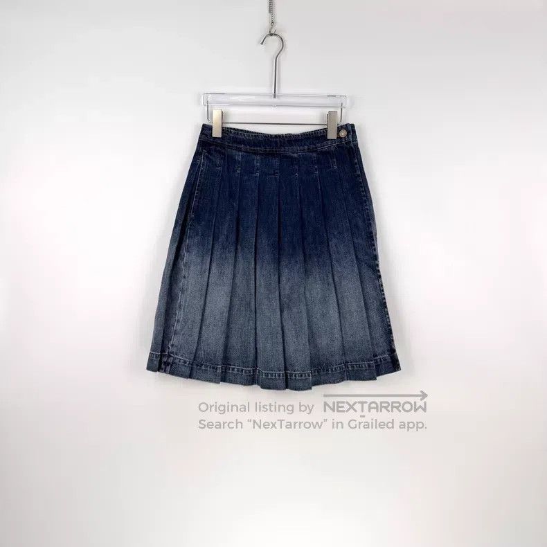 Dior Dior Blue washed gradient full-print jeans skirt Size 42" / US 20 - 3 Thumbnail