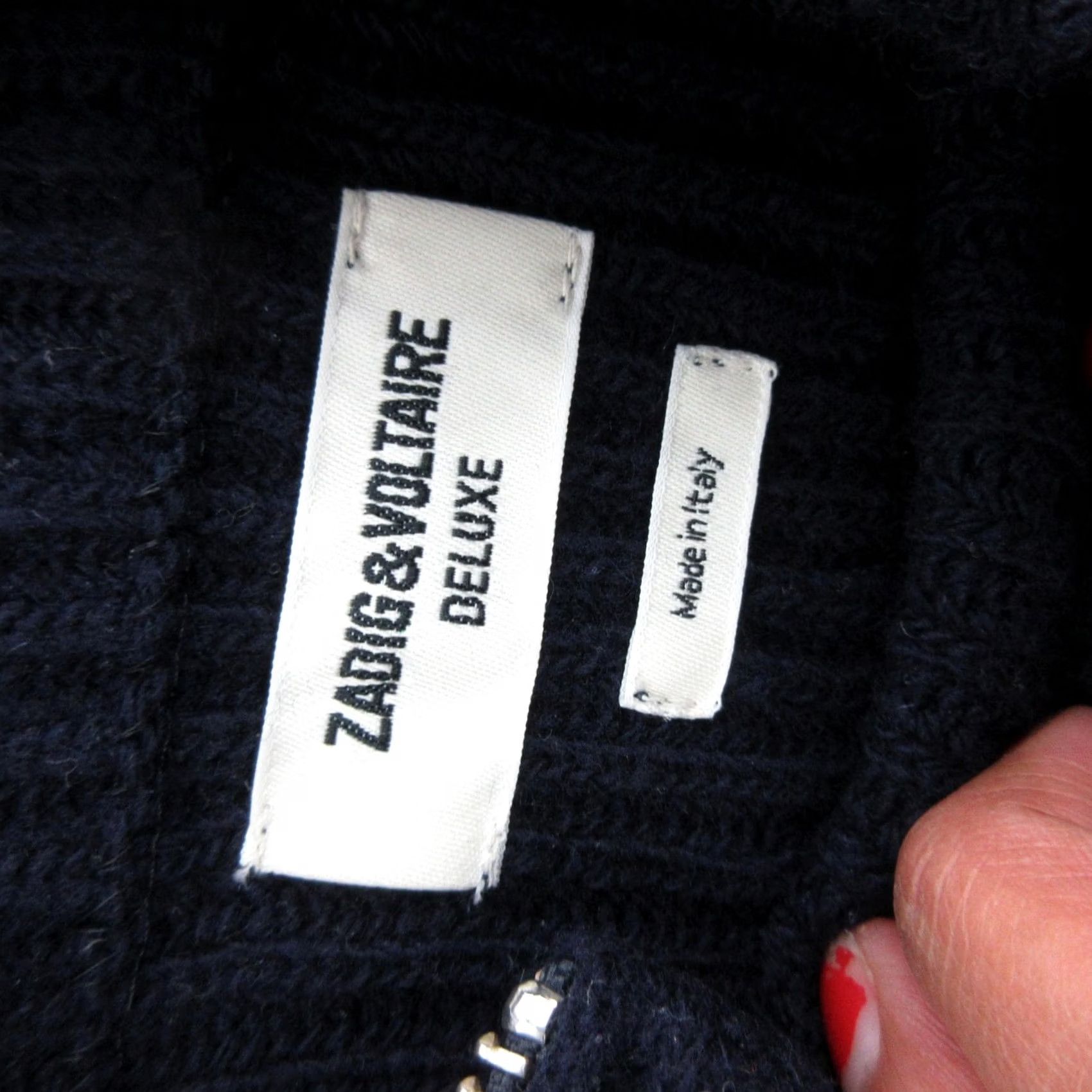 Zadig & Voltaire Zadig & Voltaire Poncho Womens XS/S Blue Wool Ribbed Knit Zip Collared Italy Size XS / US 0-2 / IT 36-38 - 7 Thumbnail