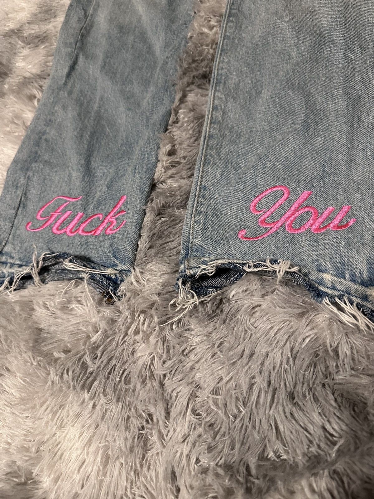Other WeAllHaveAnxiety 'Fuck you' Denim Size US 30 / EU 46 - 3 Thumbnail