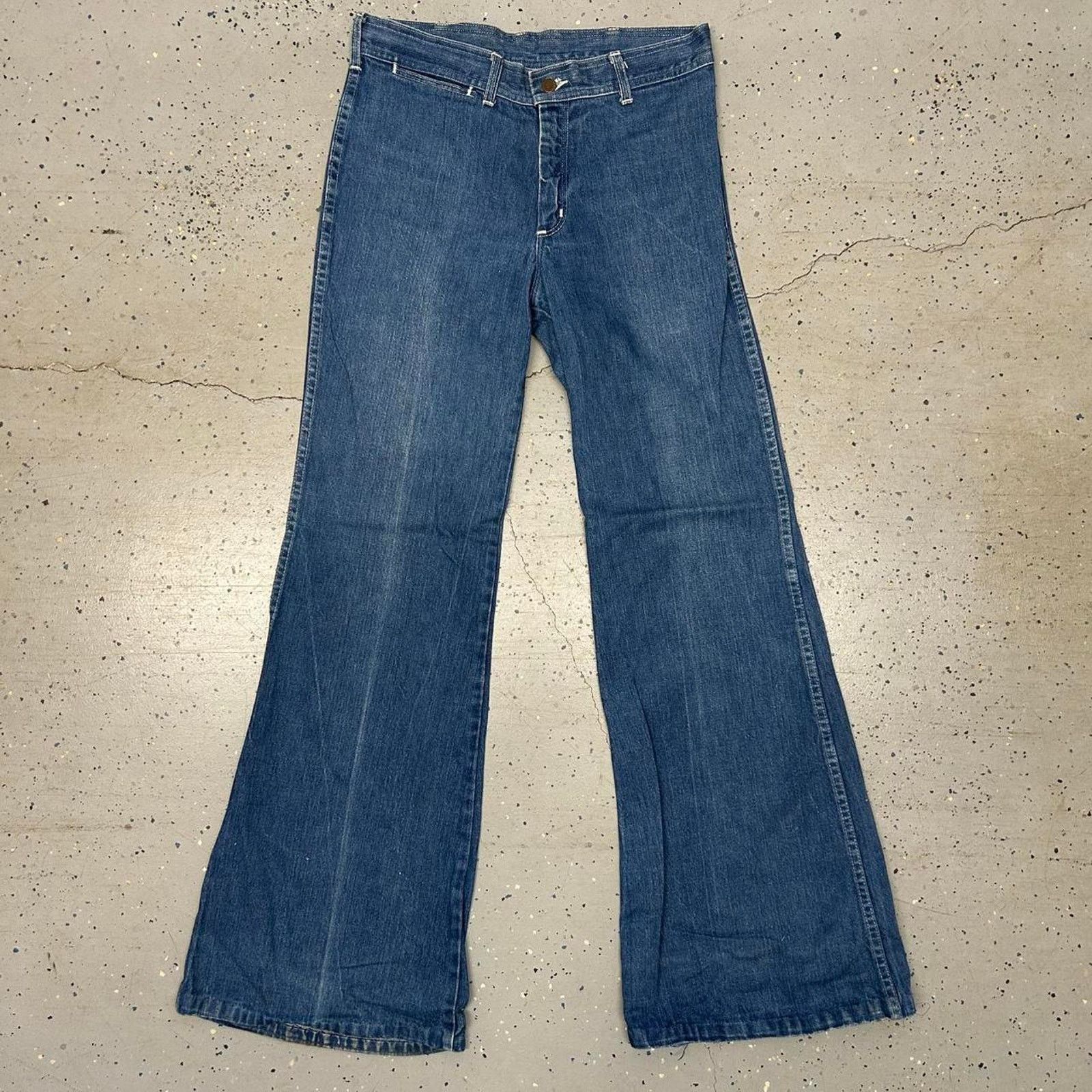 Other VTG Snapfinger Sportswear flare bell bottom jeans Size US 33 - 2 Thumbnail