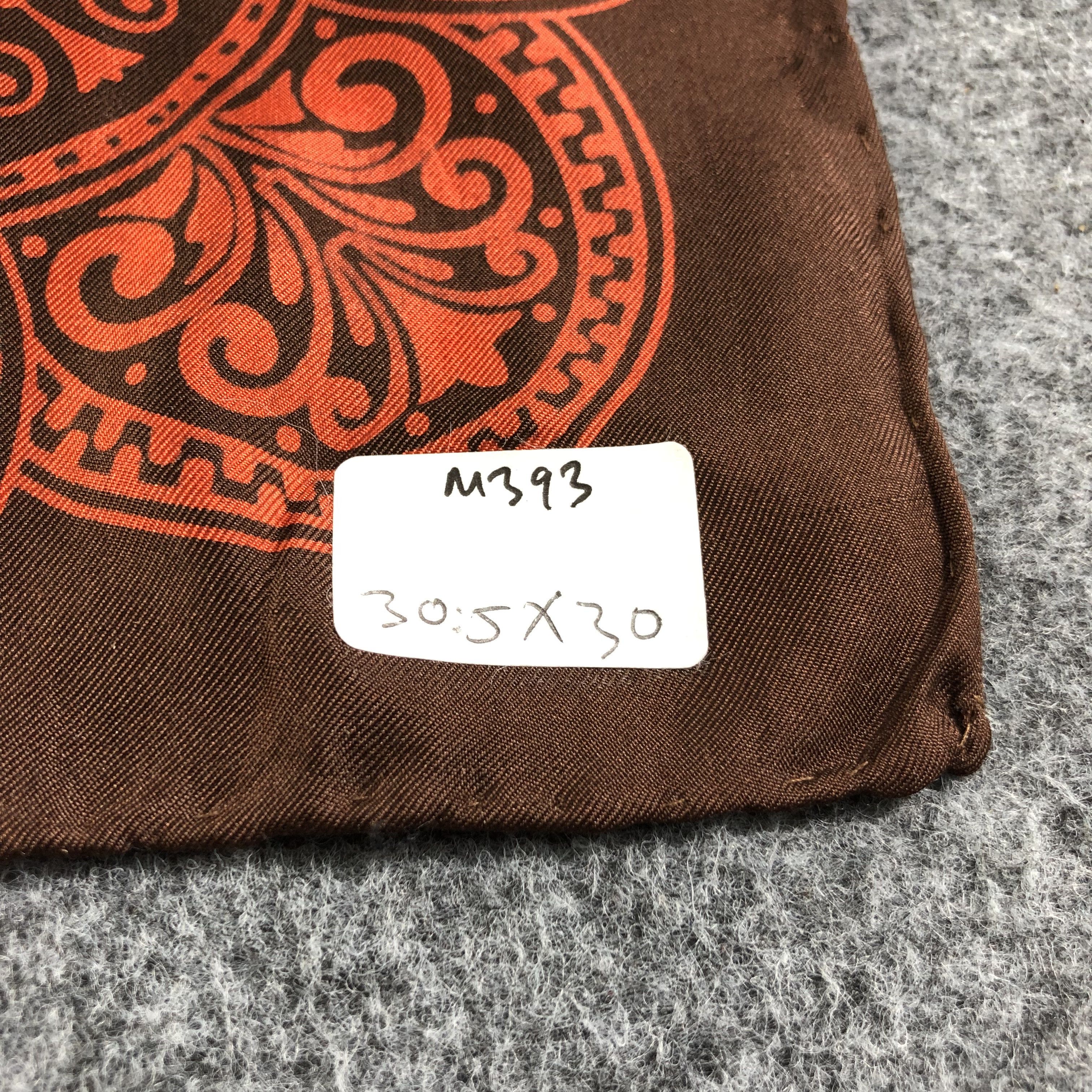 Vintage Luxury Design Hand Rolled Silk Scarf M393 Size ONE SIZE - 5 Thumbnail
