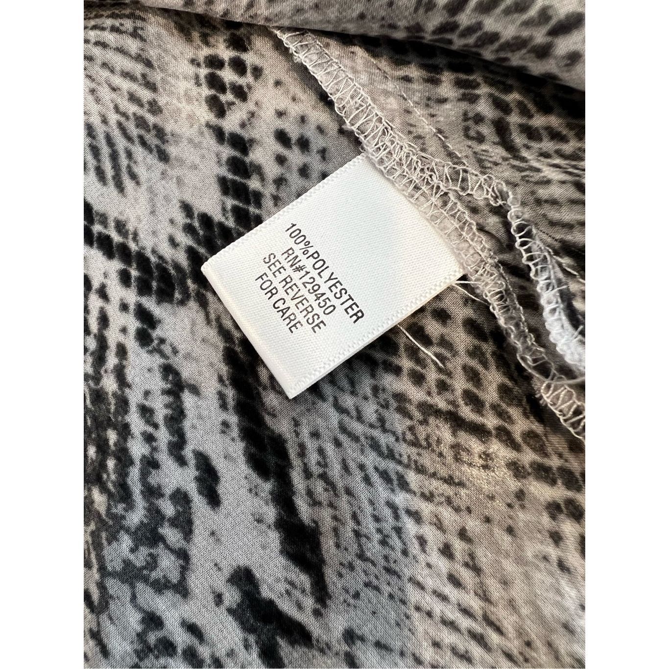 Apt. 9 Apt. 9 Animal Print Snakeskin Pattern Sheer Popover Roll Tab Size XXL / US 16-18 / IT 52-54 - 10 Thumbnail