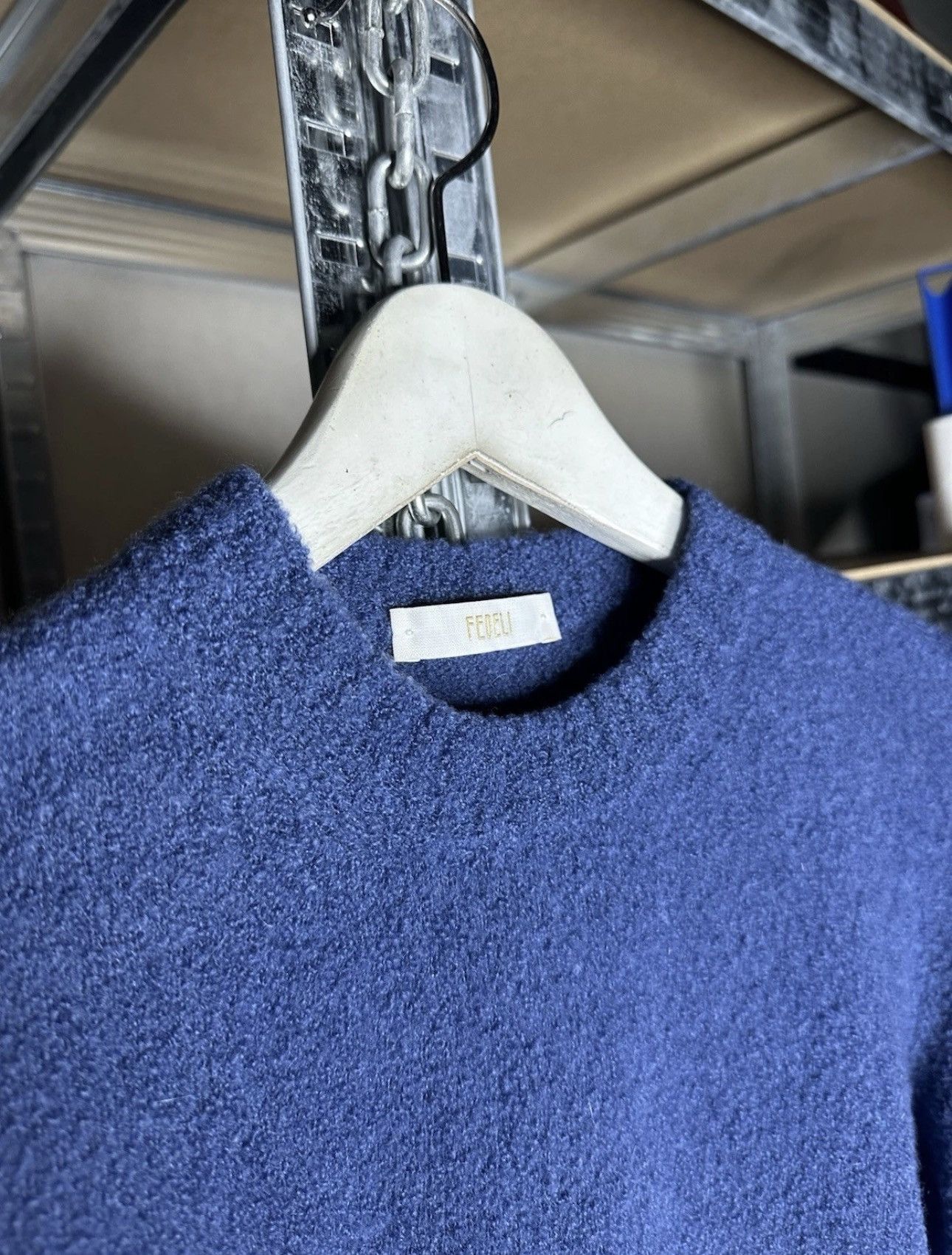Fedeli Fedeli Italy Women's Blue Cashmere Sweater IT 42 Soft Knit Size M / US 6-8 / IT 42-44 - 3 Thumbnail