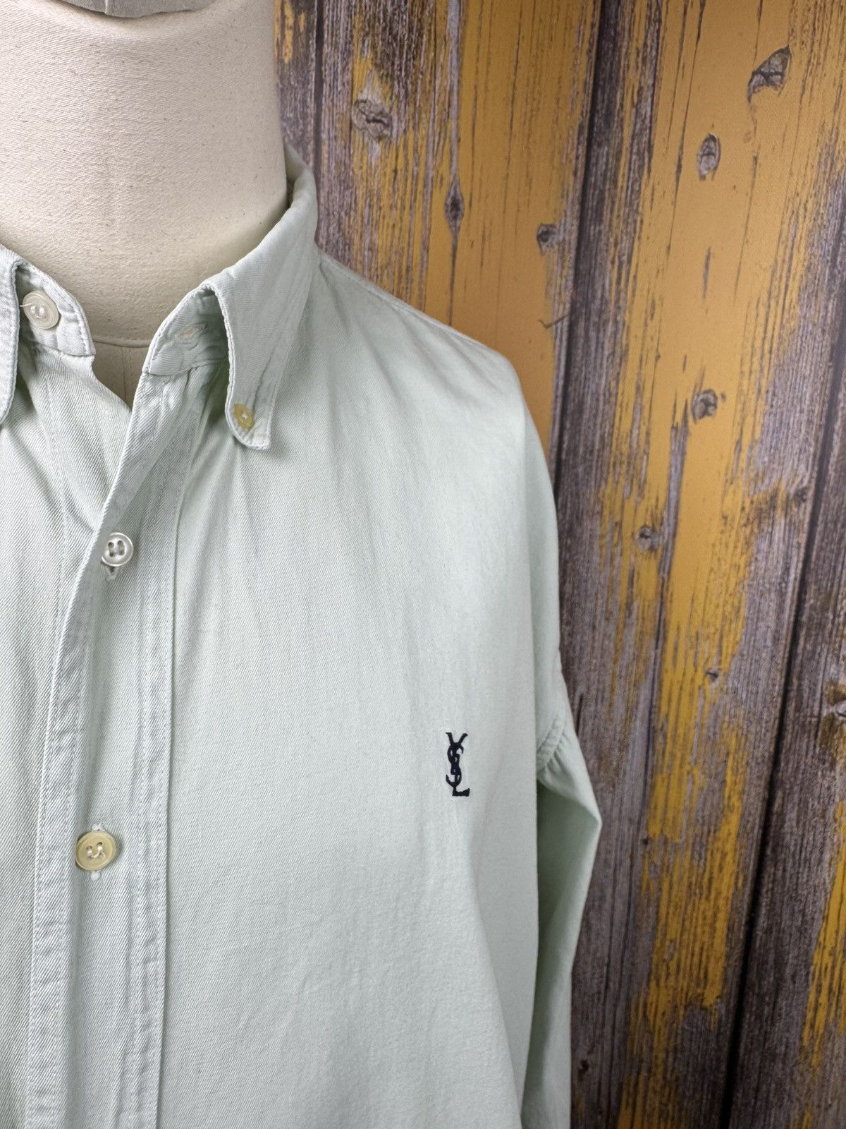 Japanese Brand Vintage Style Ysl Yves Saint Laurent Long-sleeved shirt Size US XL / EU 56 / 4 - 3 Thumbnail