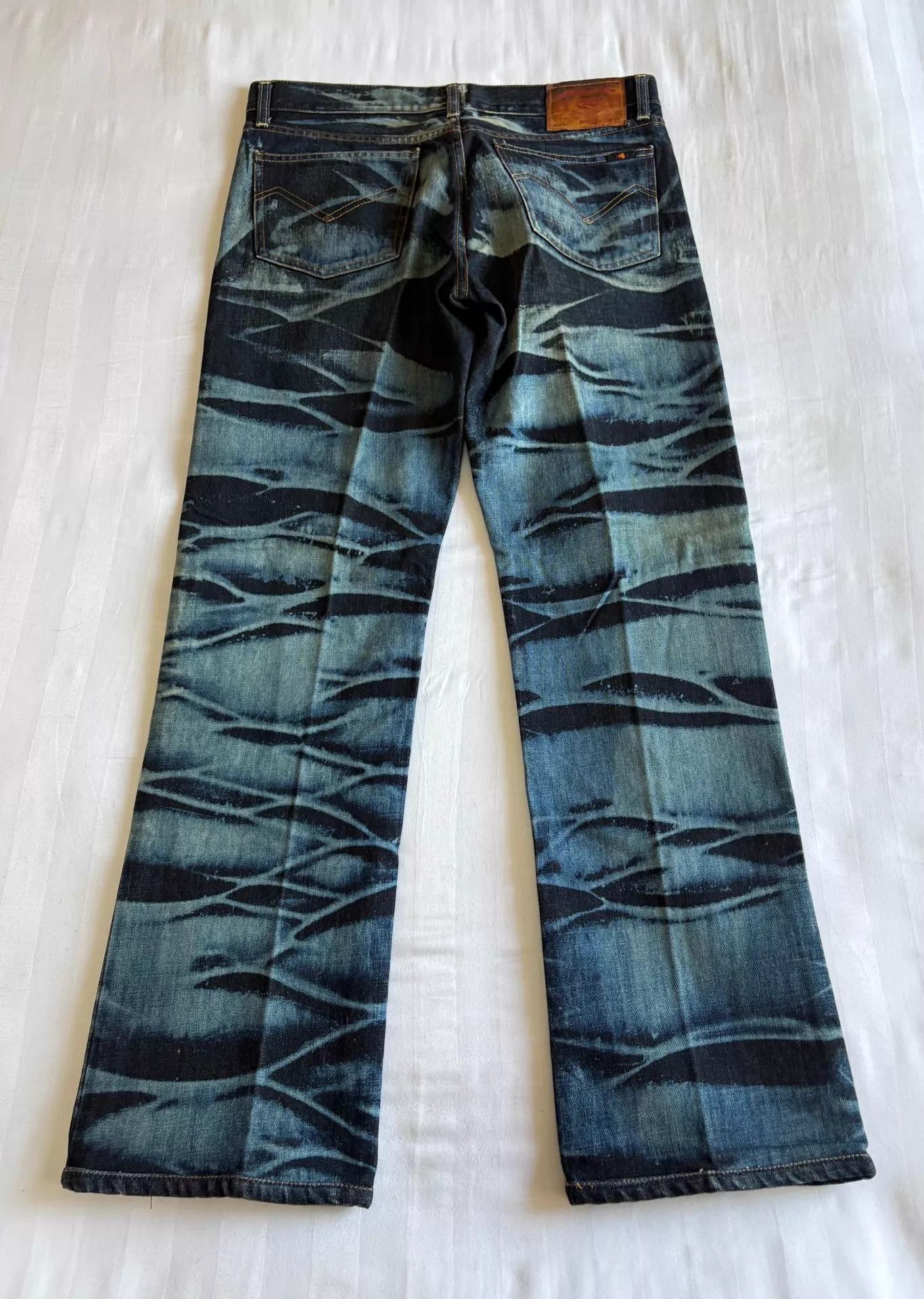 Y's Y’s Vintage Tiger Stripe Denim Jeans Yohji Mid-Rise Size US 33 - 7 Thumbnail