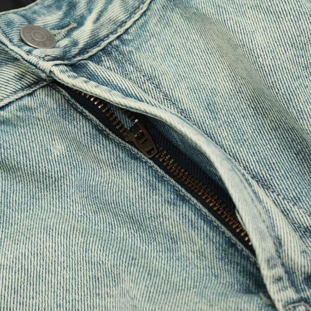 Vintage Retro men's hip-hop distressed loose casual washed jeans Size US 32 / EU 48 - 4 Thumbnail