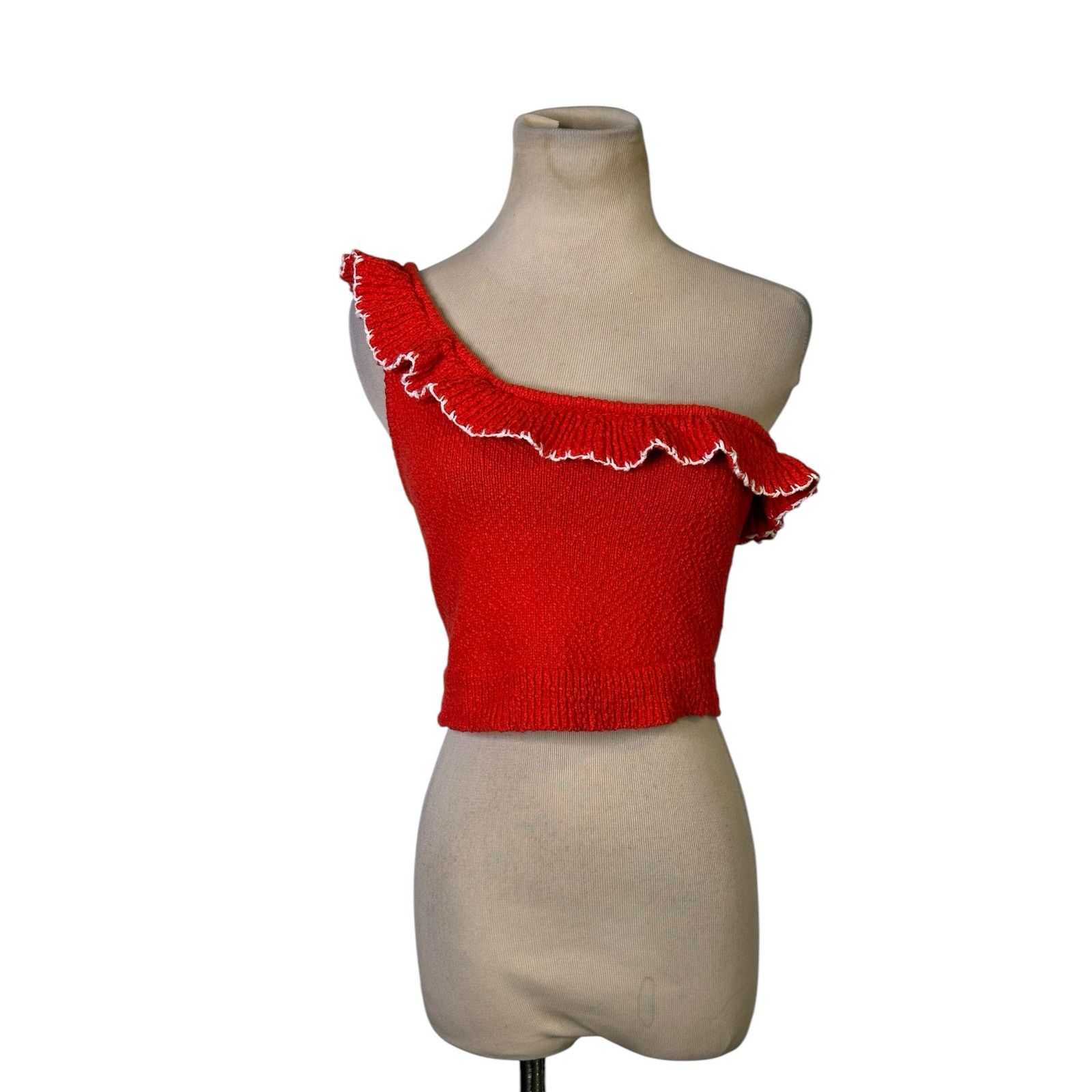 Urban Outfitters Urban Outfitters Orange One Shoulder Crop top Size Small Size S / US 4 / IT 40 - 16 Thumbnail