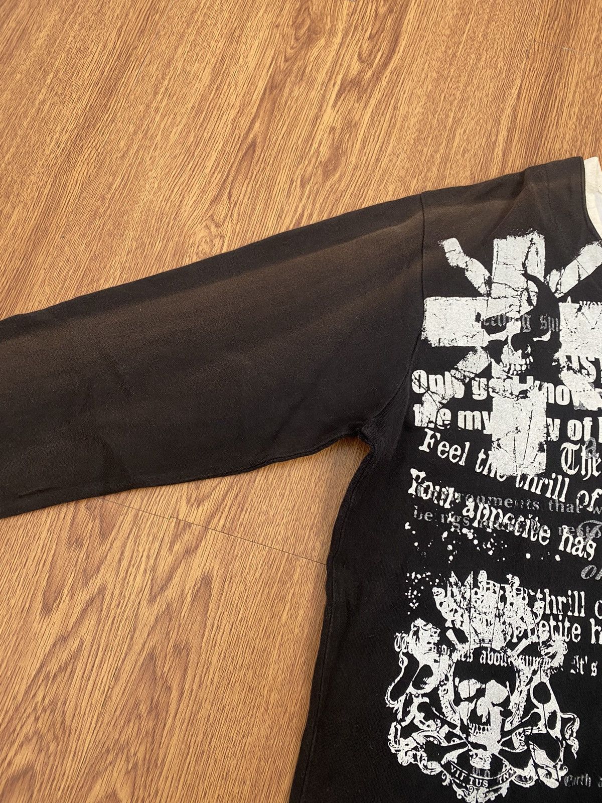 Japanese Brand Collins words skull long sleeve t-shirt Size US M / EU 48-50 / 2 - 4 Thumbnail