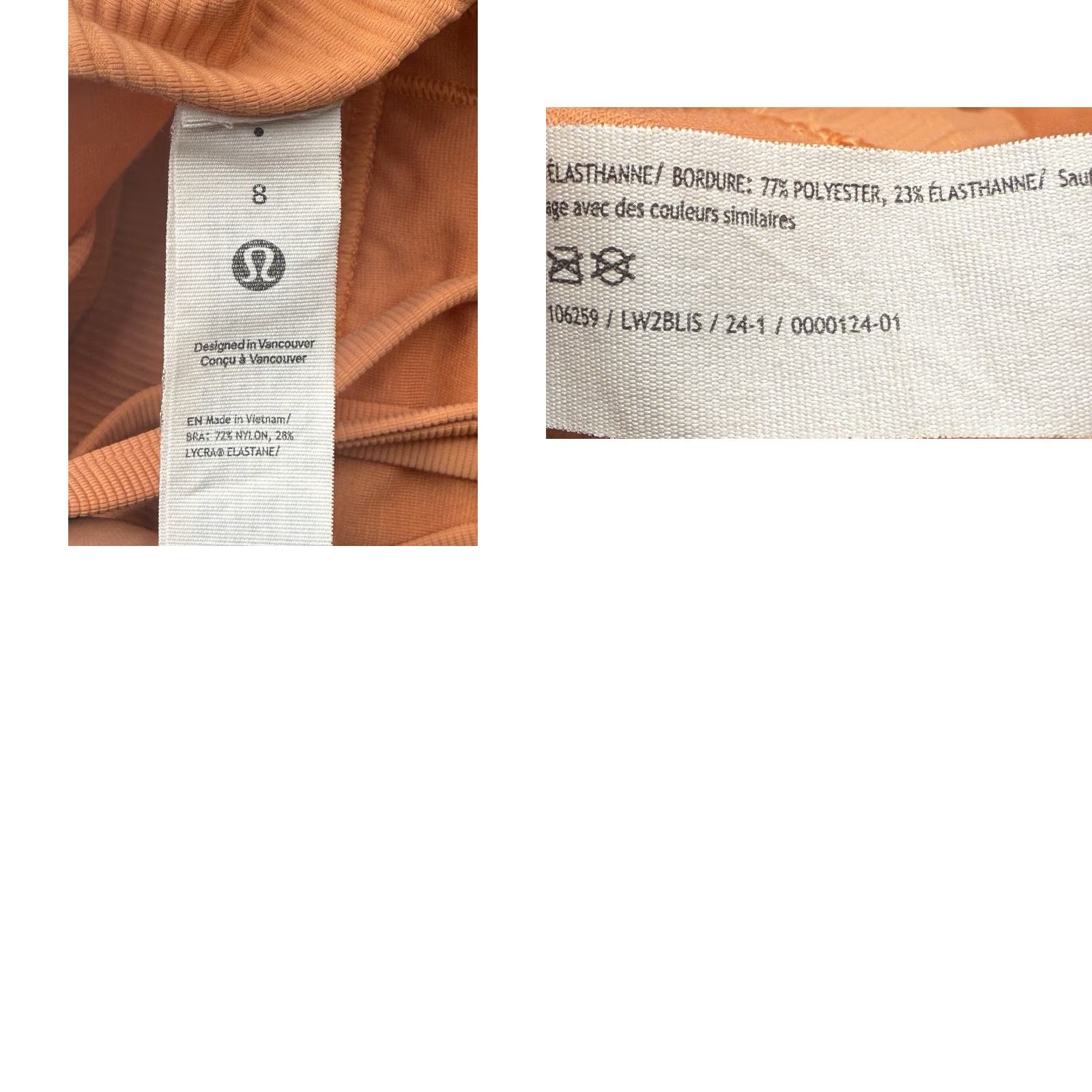 Lululemon LULULEMON Energy Long Line Sports Bra Womens 8 White Crossback Ribbed Gym Activewear Size ONE SIZE - 8 Thumbnail