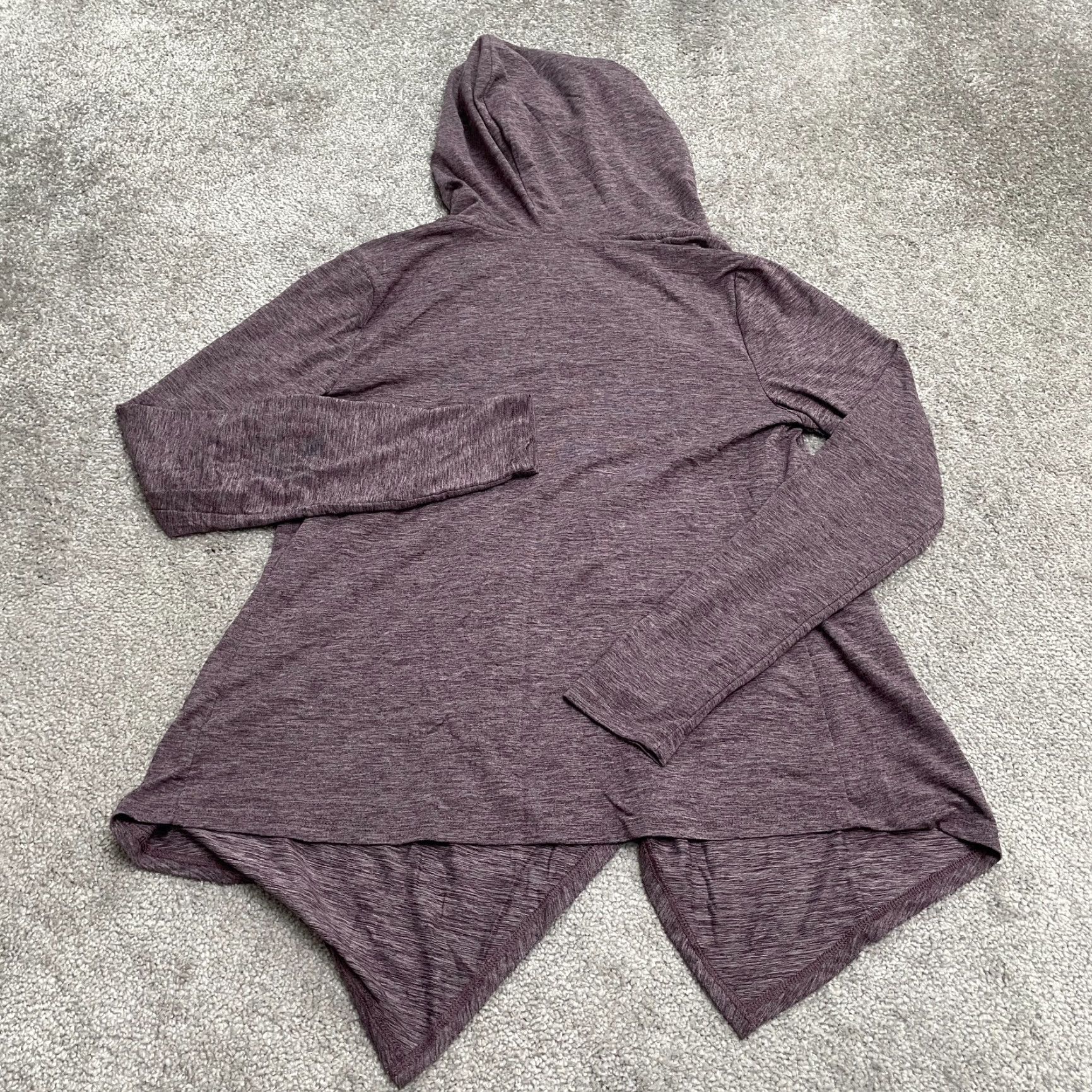 Reebok Reebok Hoodie Womens Small Purple Lightweight Cardigan Hooded Stretch Open Sweatshirt Active Size S / US 4 / IT 40 - 2 Thumbnail