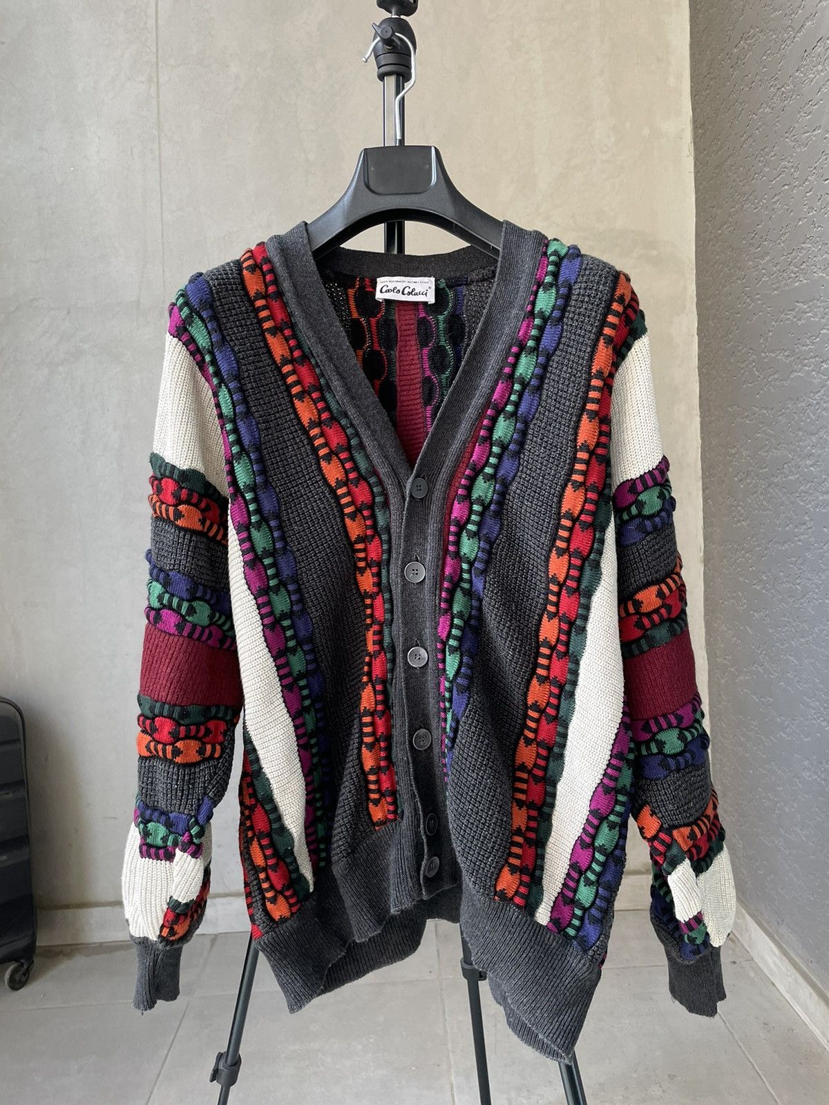 Carlo Colucci × Coogi × Missoni Carlo Colucci Cardigan Coogi/Missoni Style Sweater Y2K 90s Size US M / EU 48-50 / 2 - 6 Thumbnail