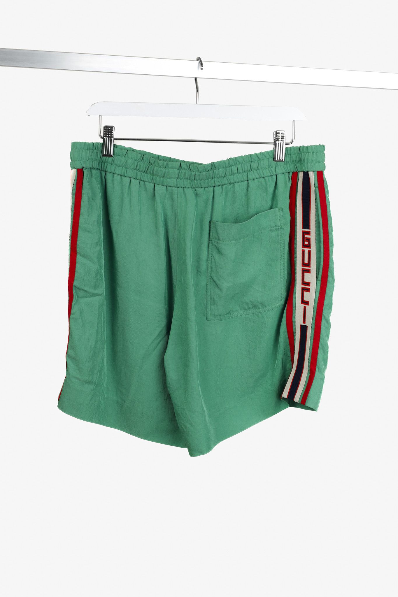 Gucci Gucci Green Logo Tape Shorts Size US 31 - 2 Thumbnail