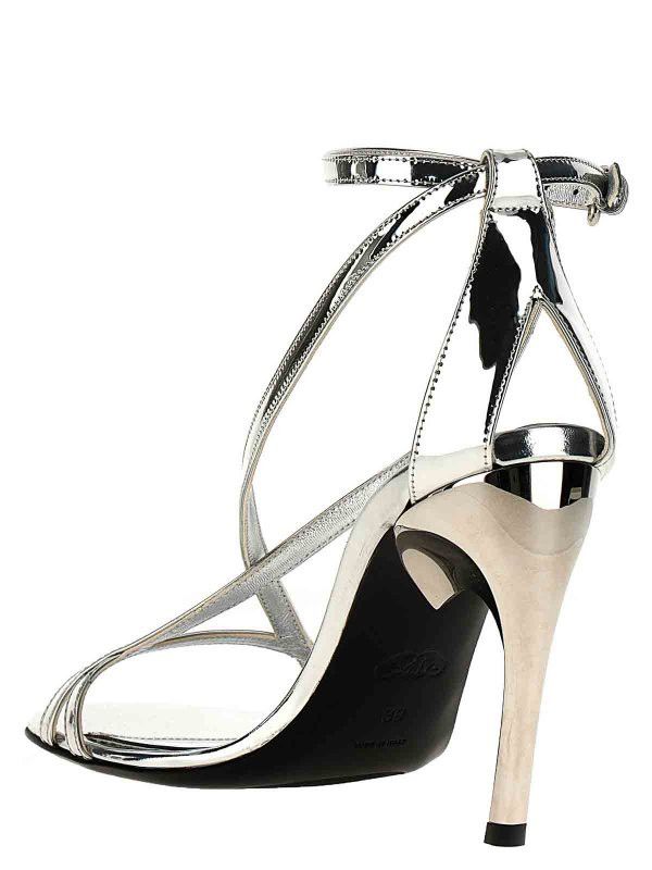 Alexander McQueen o1w1db10925 Twisted Armadillo Sandal in Silver Size US 6 / IT 36 - 3 Thumbnail