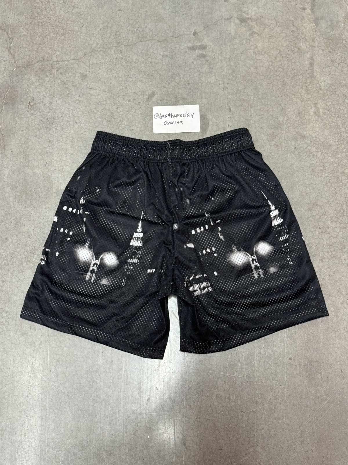 【EEUN】Fog Black Shorts Fear of God Essentials Graphic Sweat Shorts Black Men's