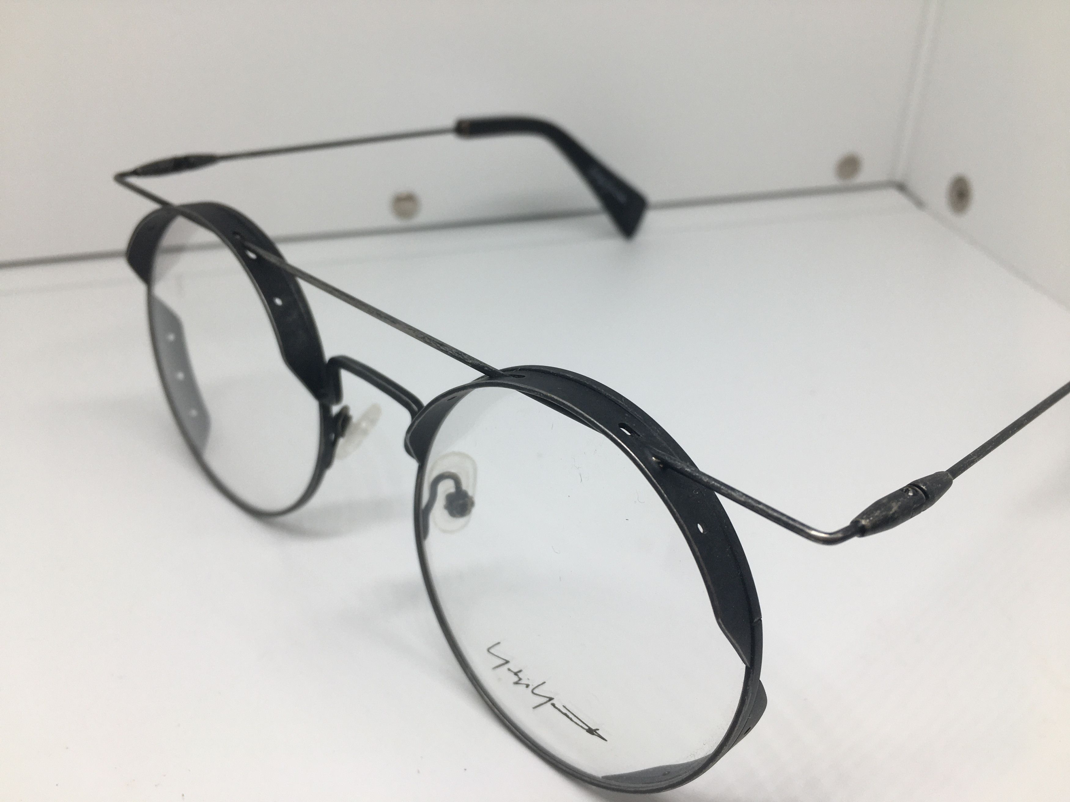 Yohji Yamamoto Yohji Yamamoto YY7019 Antique Silver Round Eyeglasses Frame Size ONE SIZE - 3 Thumbnail