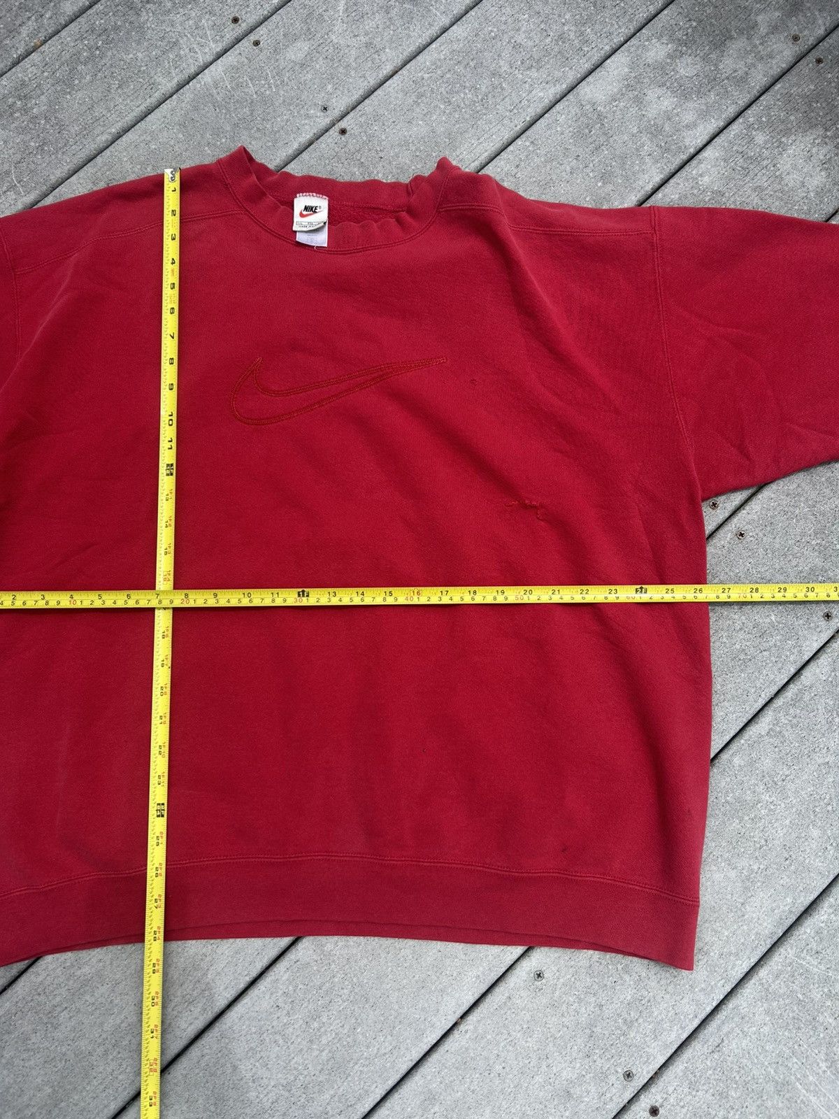 Nike × Vintage Vintage Nike red sweatshirt Size US L / EU 52-54 / 3 - 3 Thumbnail