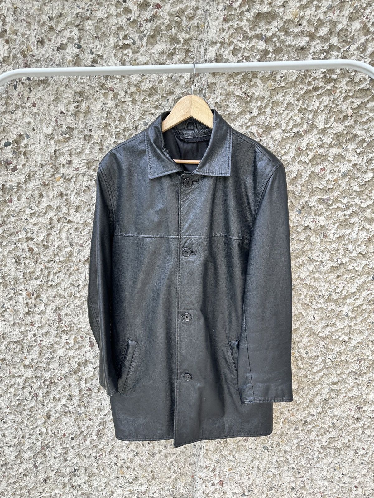 Vintage Vintage 90s y2k leather slim classic coat Size US L / EU 52-54 / 3 - 5 Thumbnail