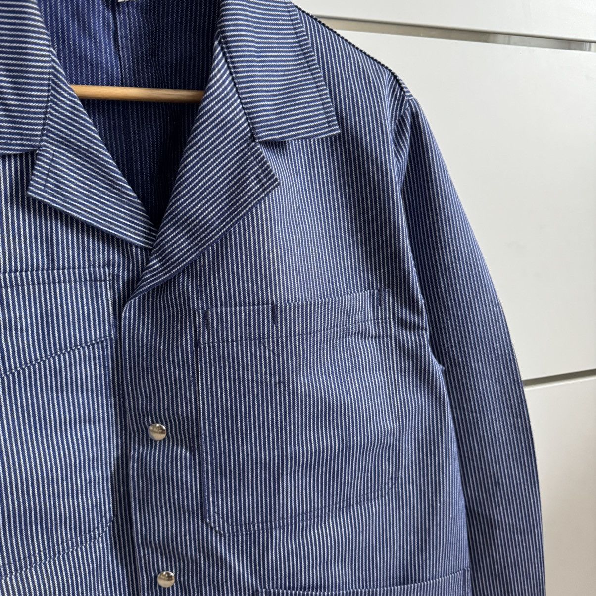 Vintage Spilag vintage deadstock striped chore works jacket Size US M / EU 48-50 / 2 - 6 Thumbnail