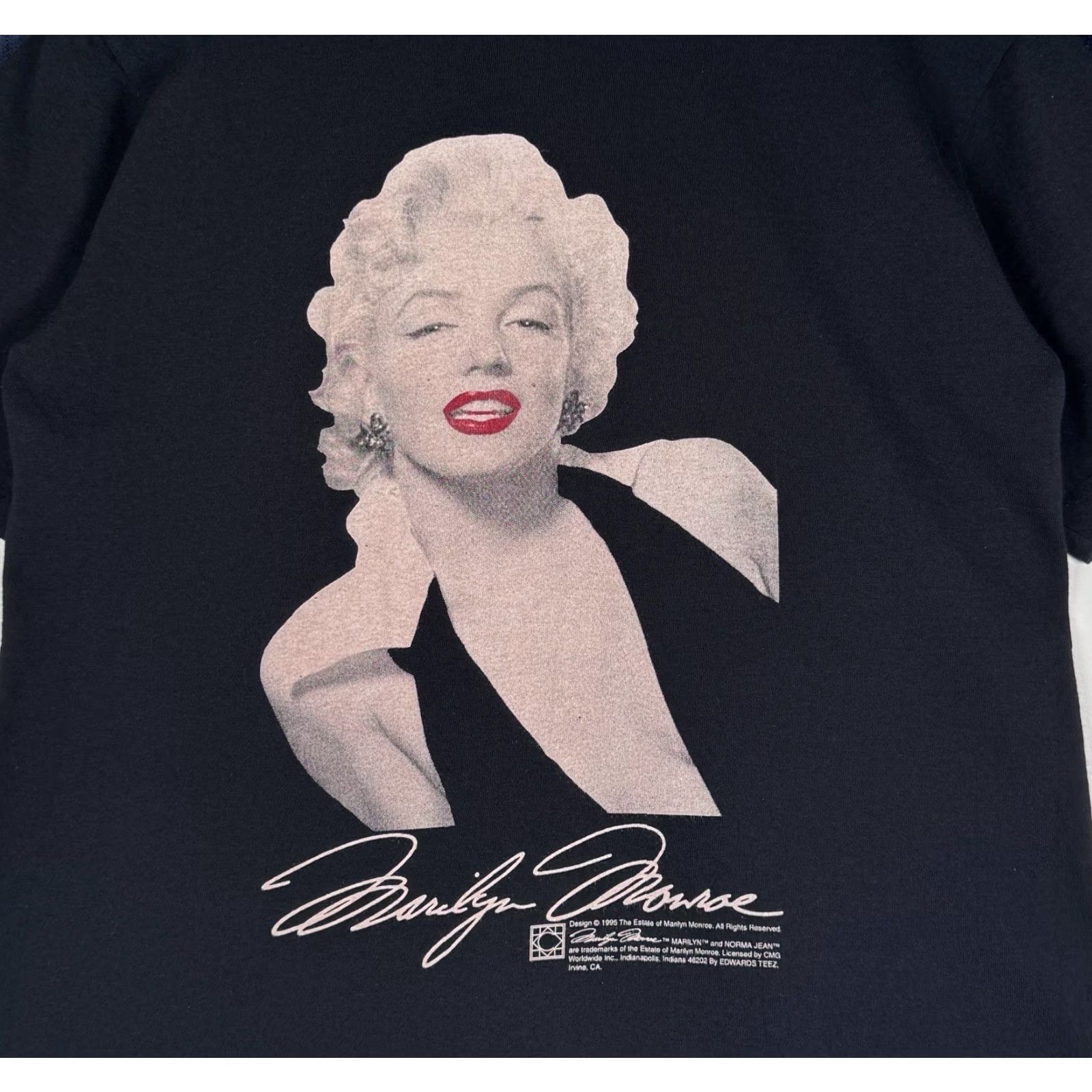 Vintage VINTAGE Marilyn Monroe Shirt - Black T-Shirt - Made in USA - Medium - Single Stitch - Mens - 1995 Size US M / EU 48-50 / 2 - 2 Thumbnail