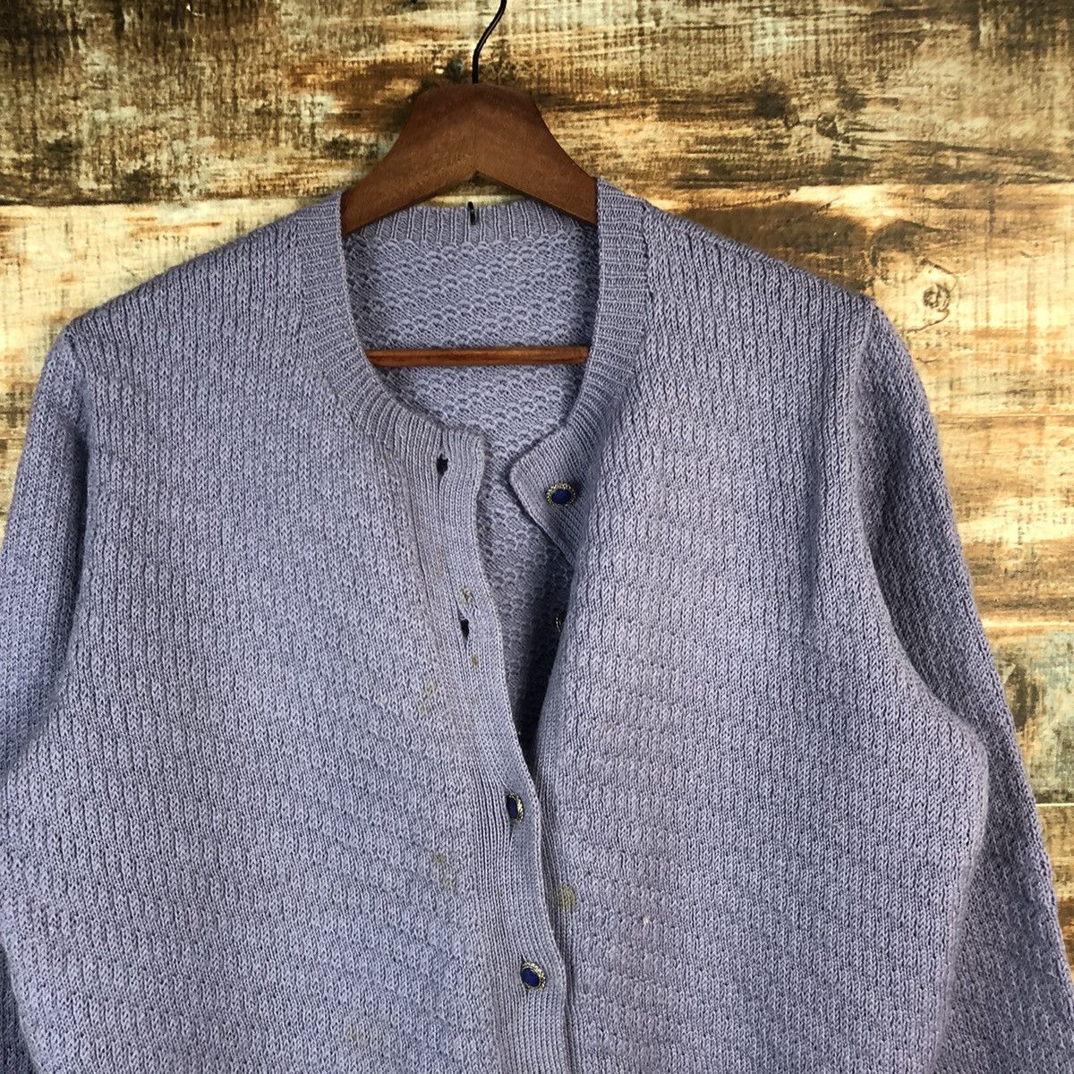 Homespun Knitwear DL Japanese Brand Purple Cardigan Knitwear #C603 Size M / US 6-8 / IT 42-44 - 5 Thumbnail
