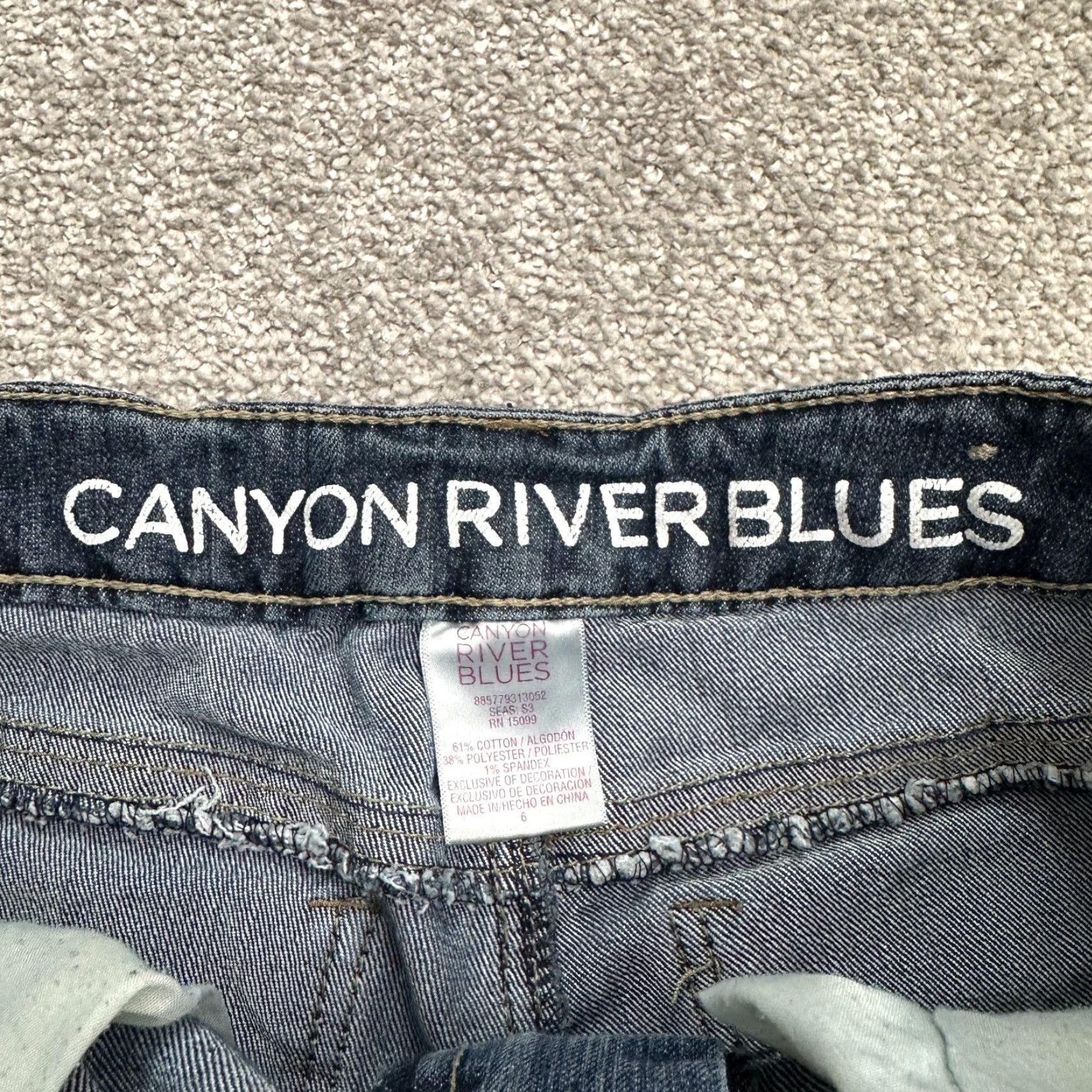 Vintage Canyon River Blues Jeans Women 6 Blue Mid Denim Cropped 30x20 Cotton Polyester 5-Pocket Rise Mid-Height Casual Knit Button Zip Womens Size 28" / US 6 / IT 42 - 5 Thumbnail