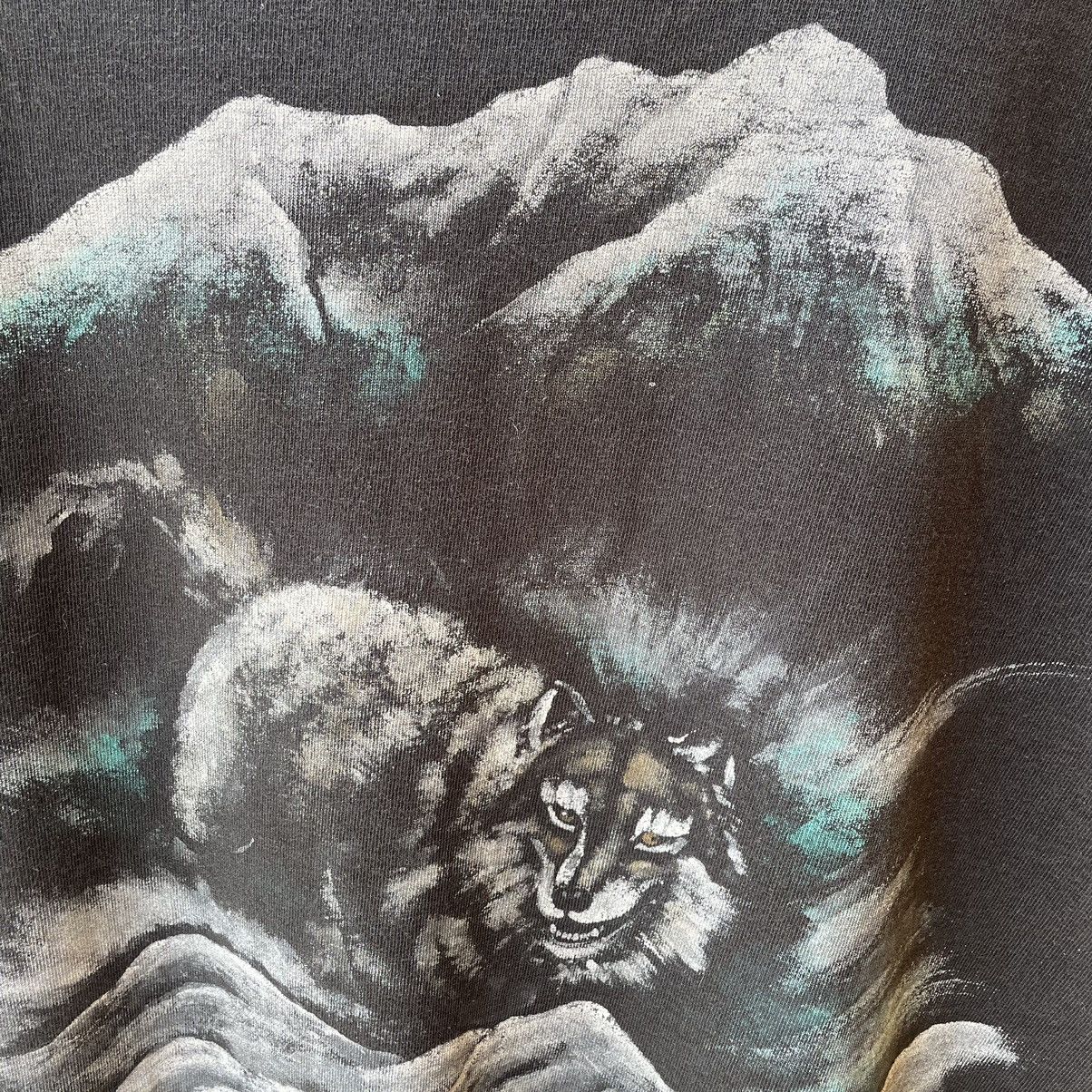 Japanese Brand × Vintage 🔥🇯🇵Kyoto Styles Big Motive Lone Wolf Image Sukajan Tee Size US L / EU 52-54 / 3 - 6 Thumbnail